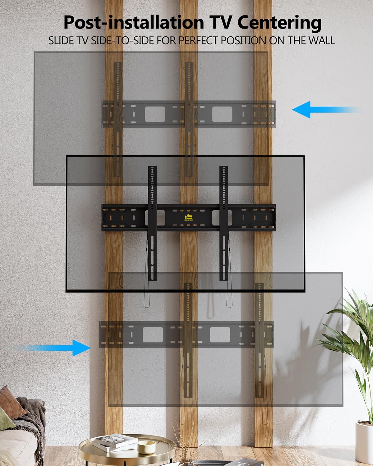 Thumbnail 3 de FORGING MOUNT Heavy Duty Fixed TV Wall Mount for 50"–120" TVs (Up to 275 lbs) – Ultra Slim, 3-Stud, VESA 900x600mm