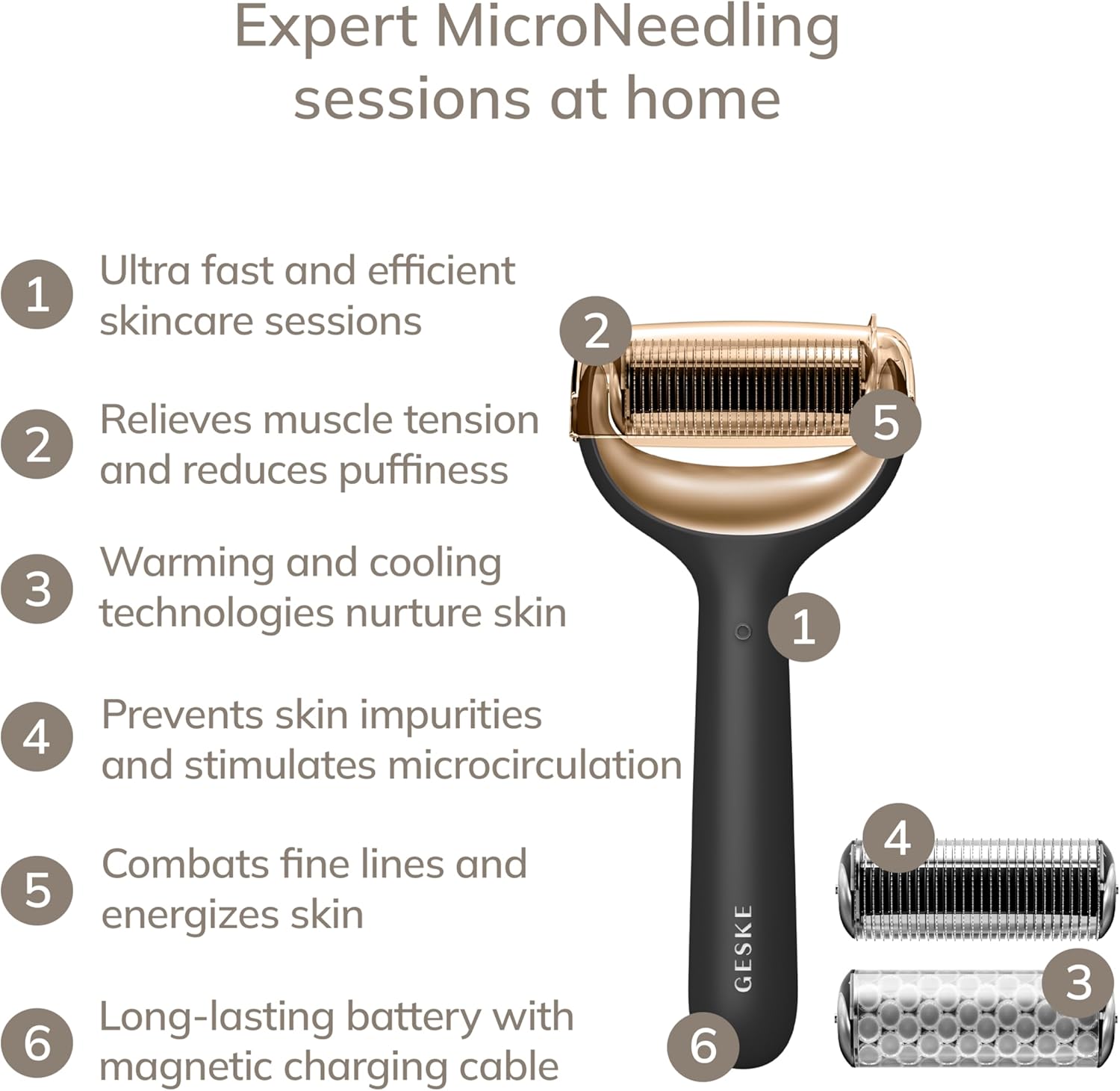 Detalle 2 de GESKE Roller viso e corpo microaghi 8‑in‑1