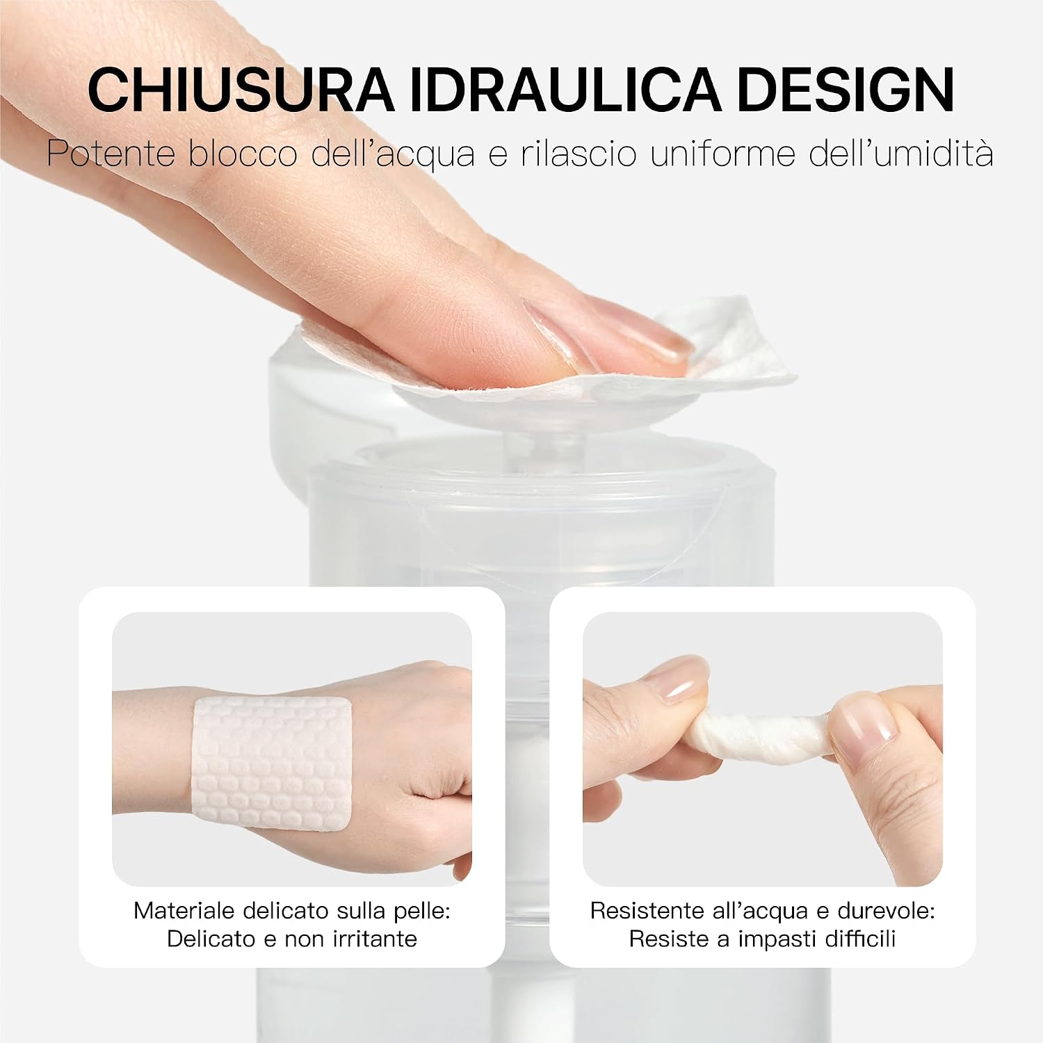 Detalle 2 de HALMAI 1300 Salviette Unghie Senza Pelucchi: assorbenza elevata e compatibili con acetone per rimozione gel e smalto