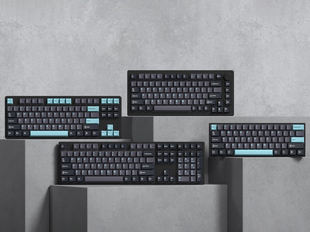 Detalle 1 de dagaladoo usdaga-008 Double Shot PBT Keycap Set, Cherry Profile, Gray/Blue