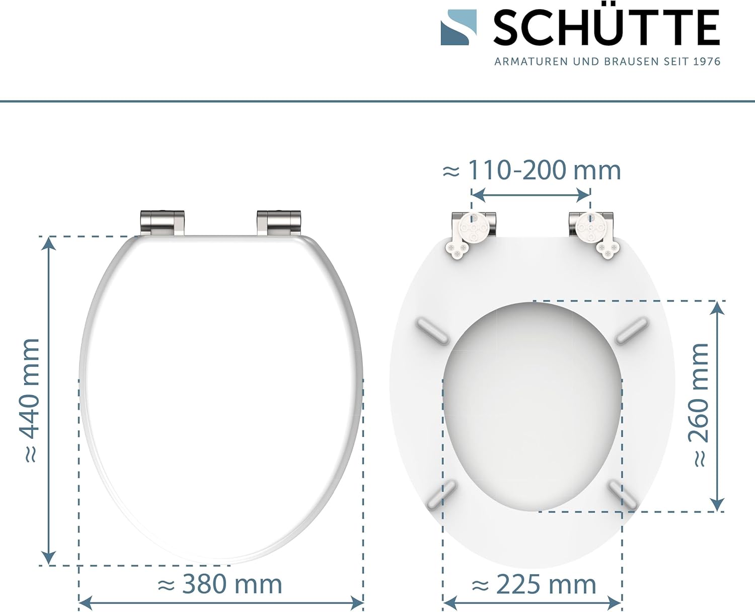 Detalle de Schütte 84100-A: Coperchio con anima in legno, chiusura morbida, bianco