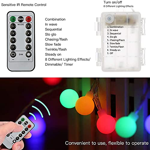 Thumbnail 6 de Ligarko Fairy Lights Battery: 7M, 60 LED Globe String Lights with 8 Modes