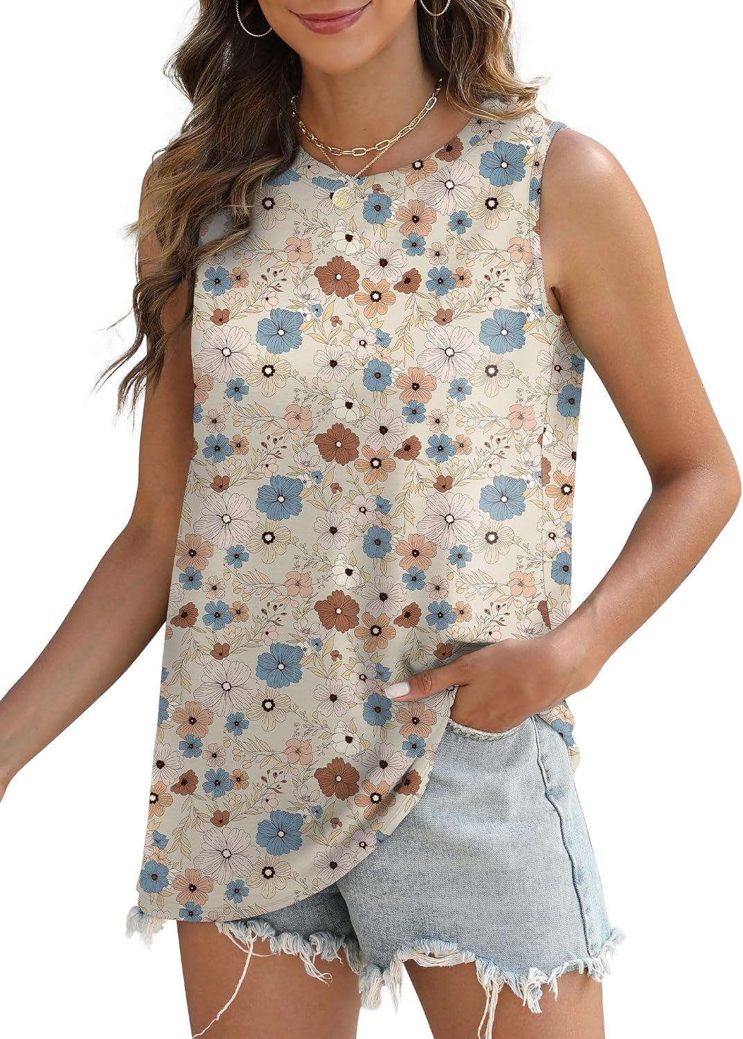 Detalle 2 de Sampeel Tank Top Eyelet Crew Neck
