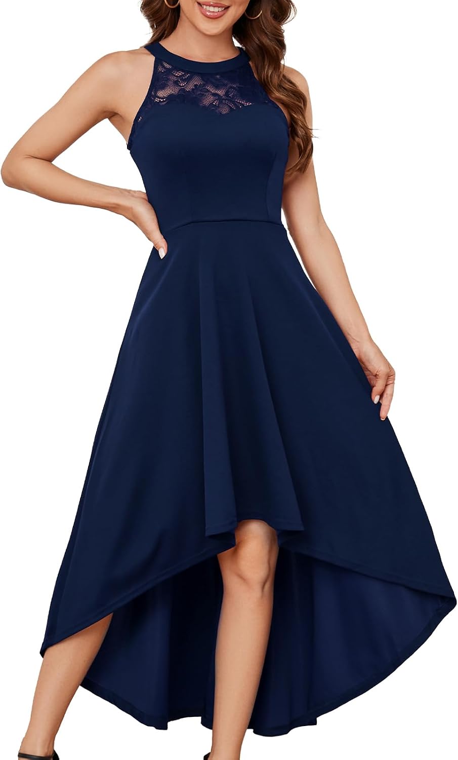 Detalle de Bbonlinedress Damen-Cocktailkleid AâLinie Neckholder đ
