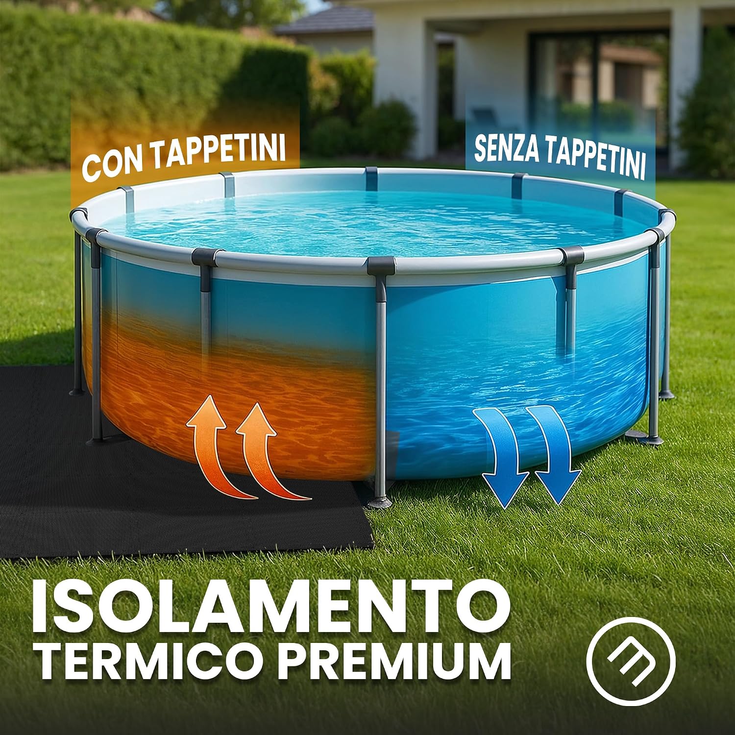 Thumbnail 4 de bemaxx Tappeto Sotto Piscina Fuori Terra - Set 18 Tappetini EVA Protettivo