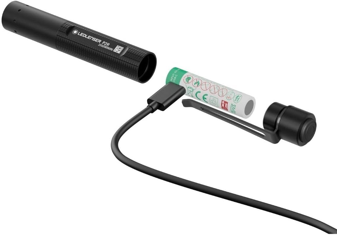 Detalle 2 de Ledlenser P2R 503097 – latarka LED 200 lm, USB-C, IP54, zasięg 90 m