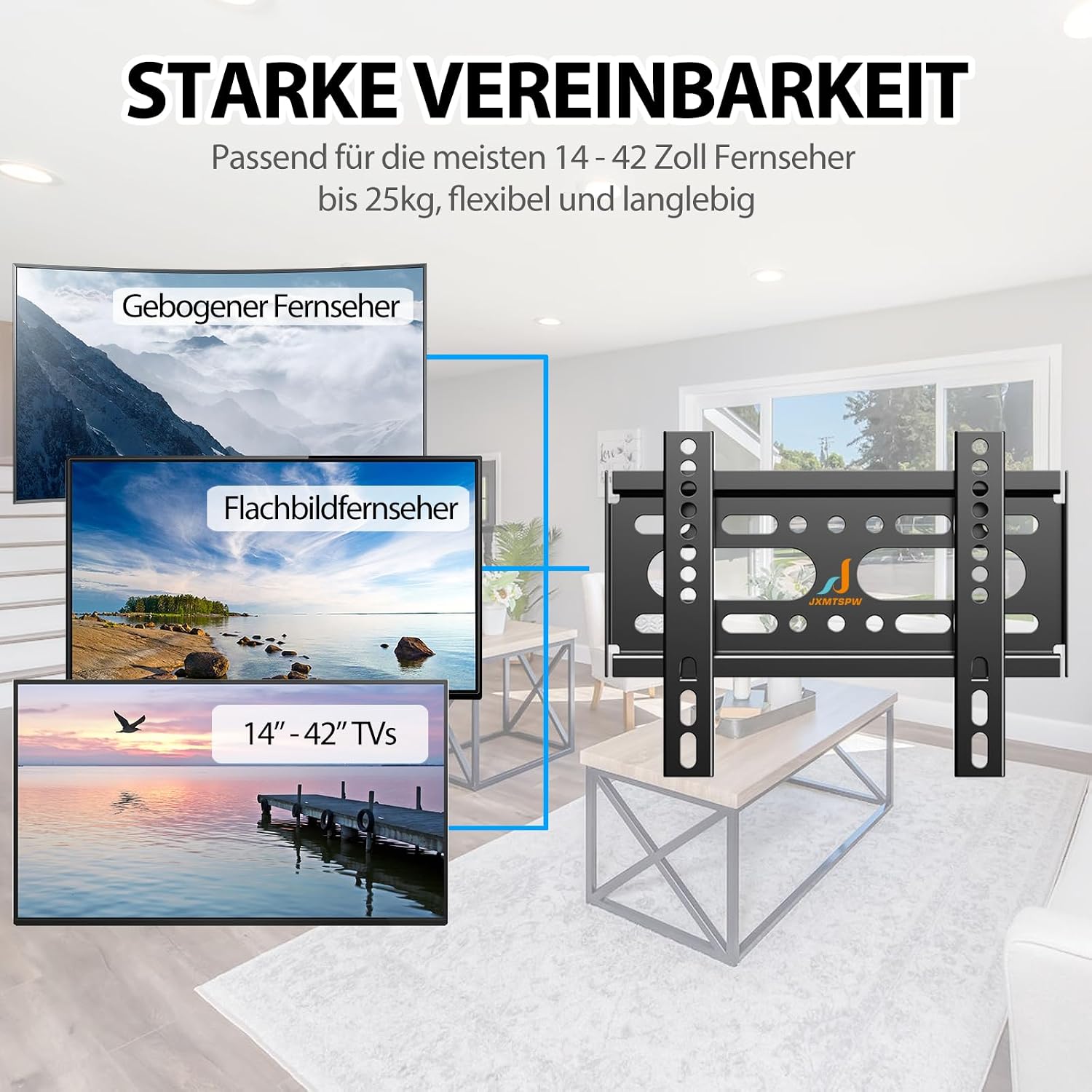 Thumbnail 5 de JXMTSPW TV Wandhalterung 14-42 Zoll