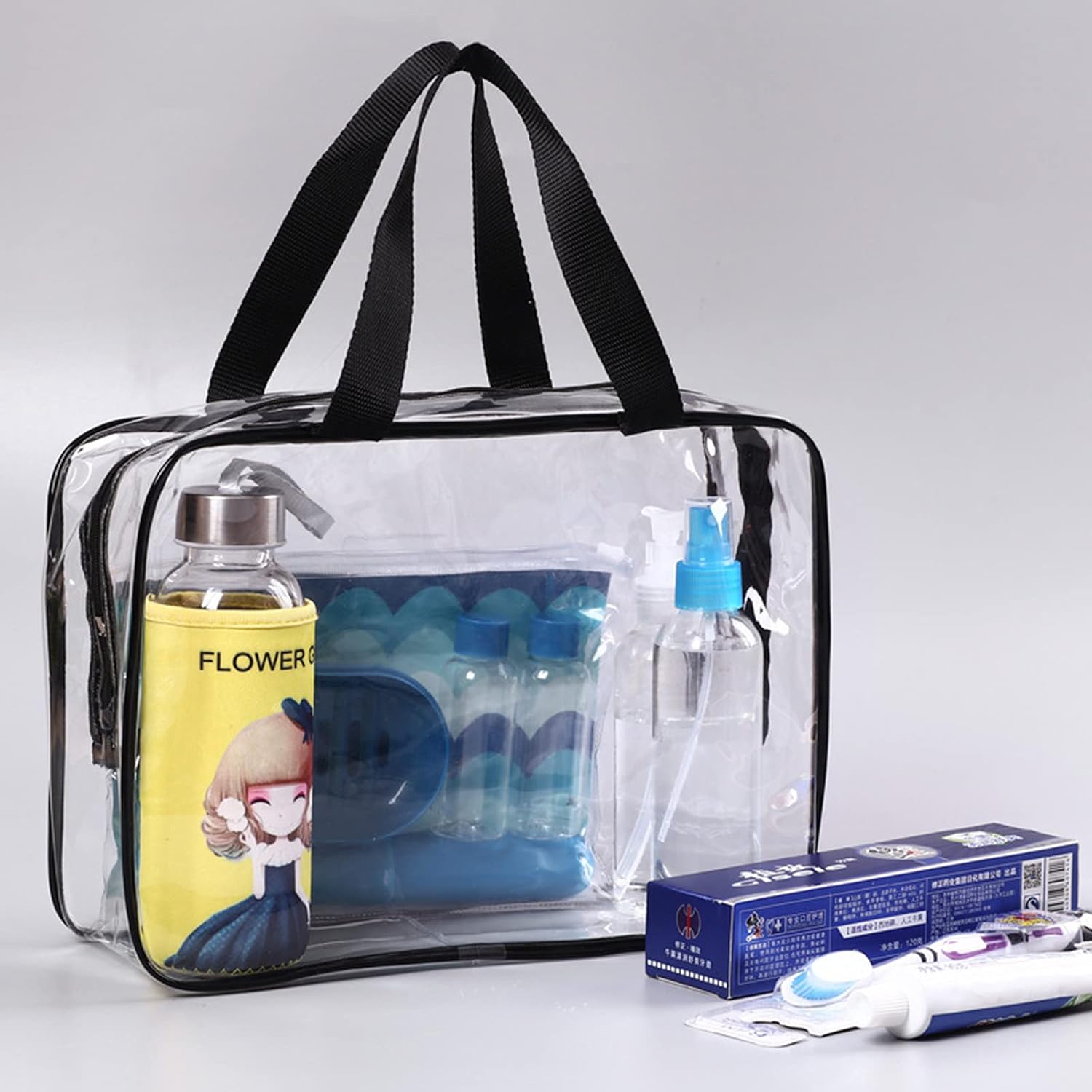 Thumbnail 6 de Clear Toiletry Bags 2pcs large clear makeup pouch