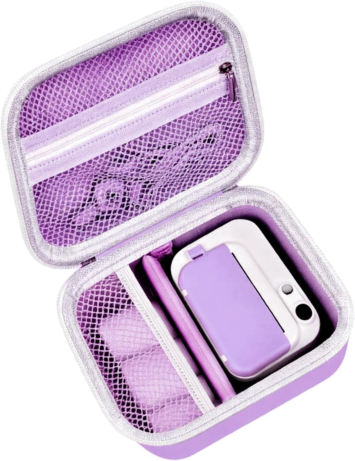 Kids Camera Case for Instant Print Cameras (Purple) – Fits ETIKEZ, Hangrui, HiMont and More