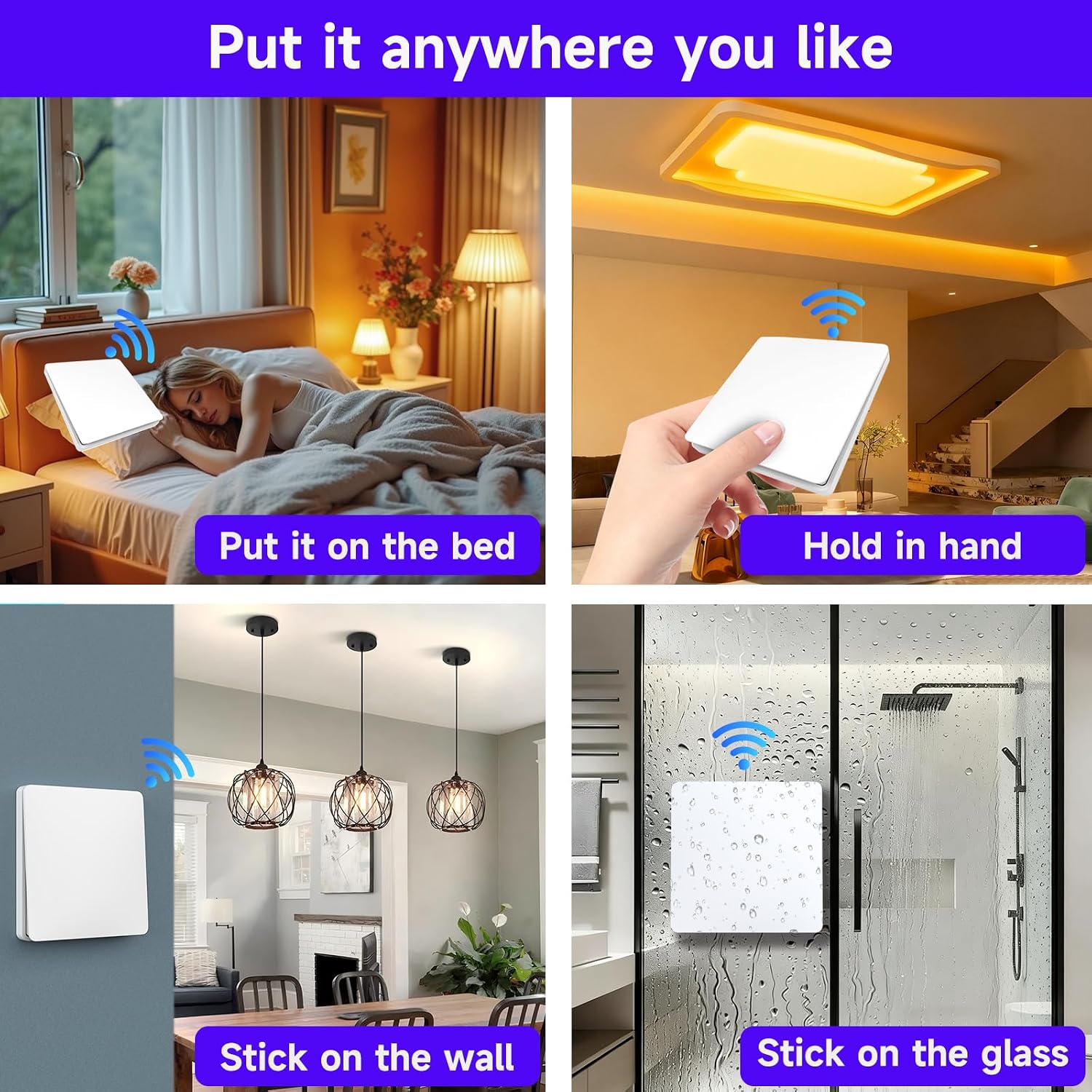 Thumbnail 3 de ZLinkStar Kinetic Wireless Switch Kit — Self-Powered, IP66 Waterproof, No Wiring