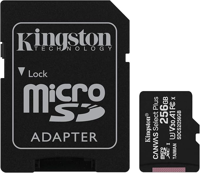 Detalle de Kingston Canvas Select Plus microSD 256GB 🌟 Con Adaptador SD
