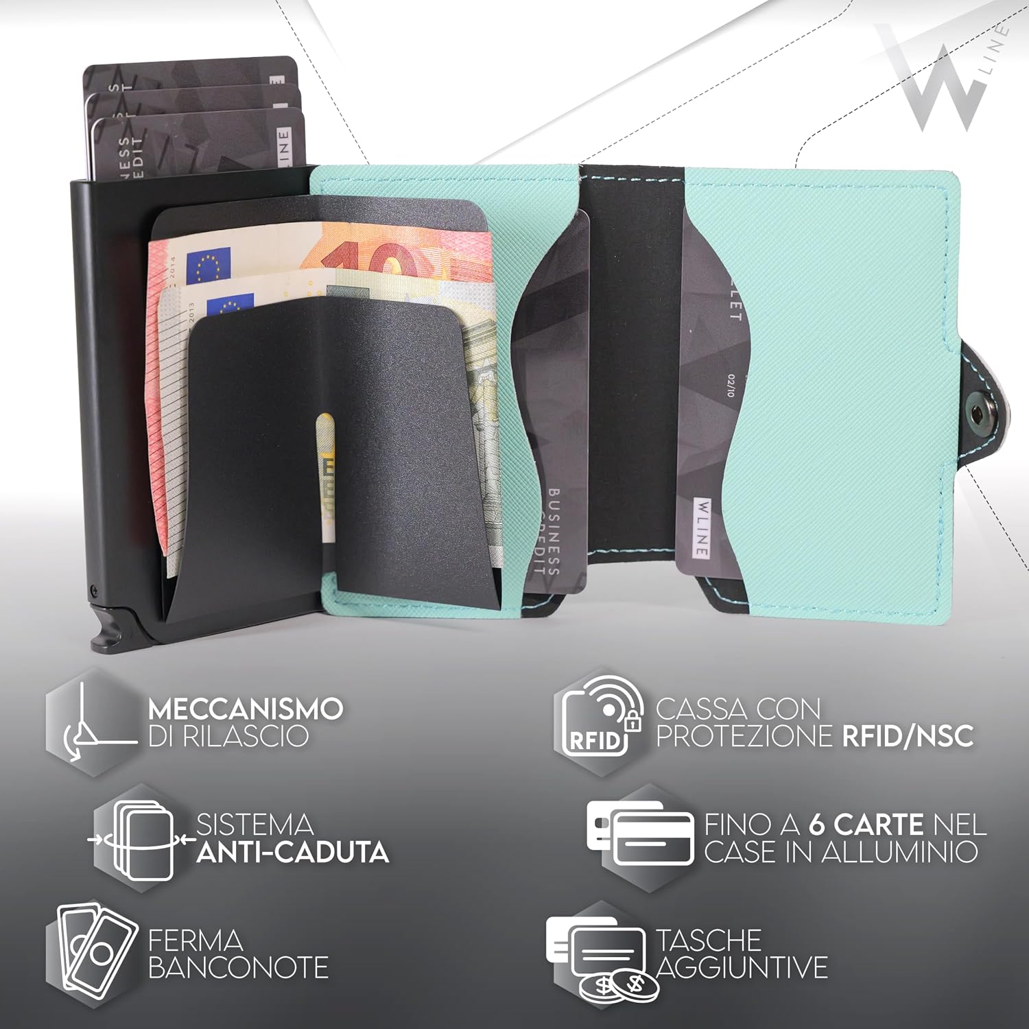 Detalle de WLine Portafoglio Donna Piccolo 1,5 cm