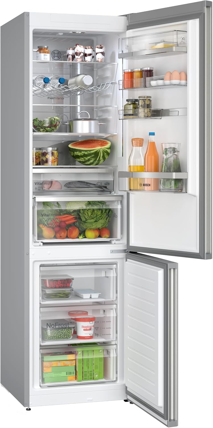 Detalle 2 de Bosch KGN394ICF Serie 6 Frigo Total No Frost 203x60 cm Acciaio