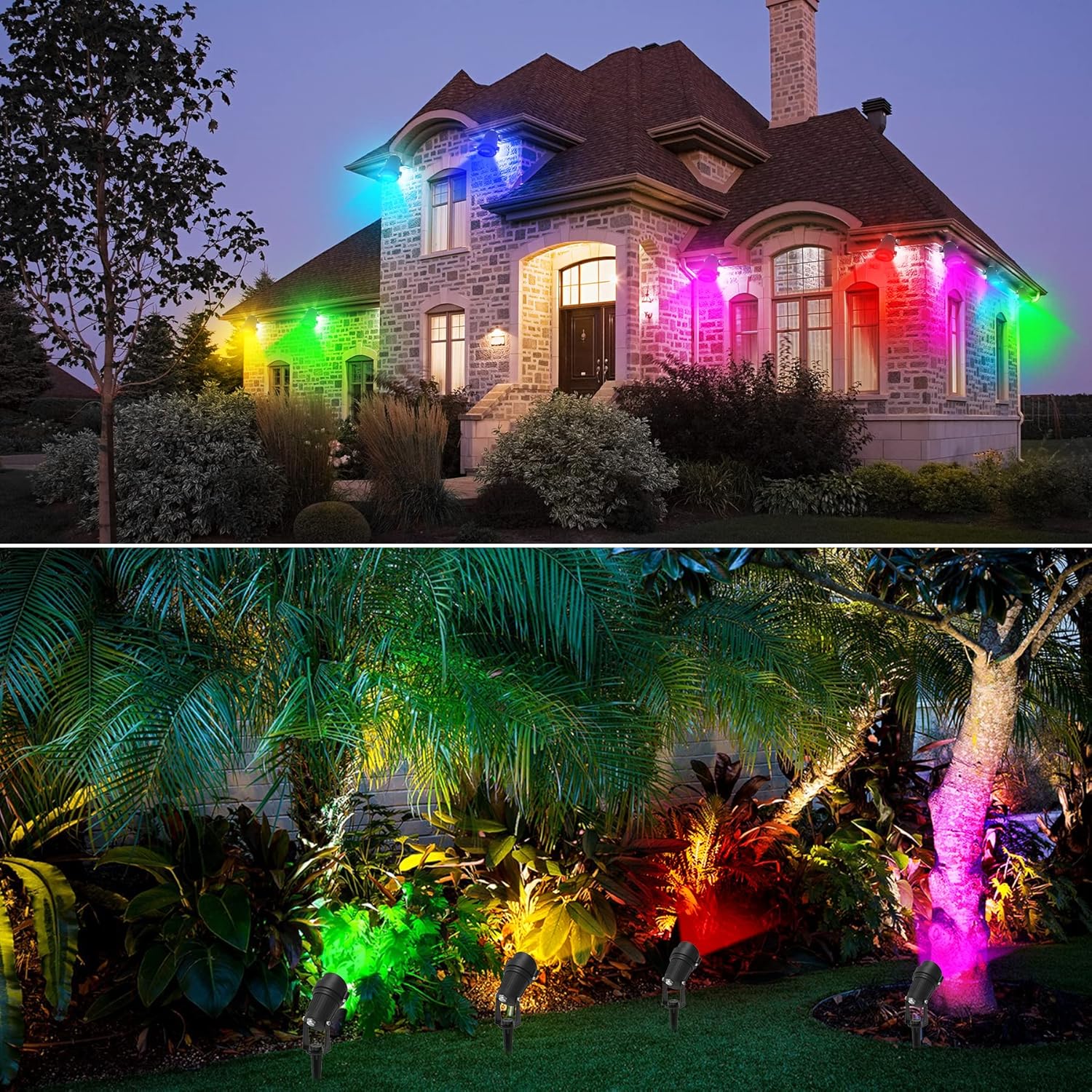 Thumbnail 2 de NATPOW Garden Lights RGB spike 16‑colour mains‑powered 🌳