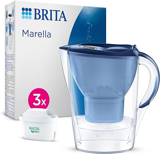 Detalle de BRITA Marella Azul 🚰 Jarra con Filtro y LTI Digital