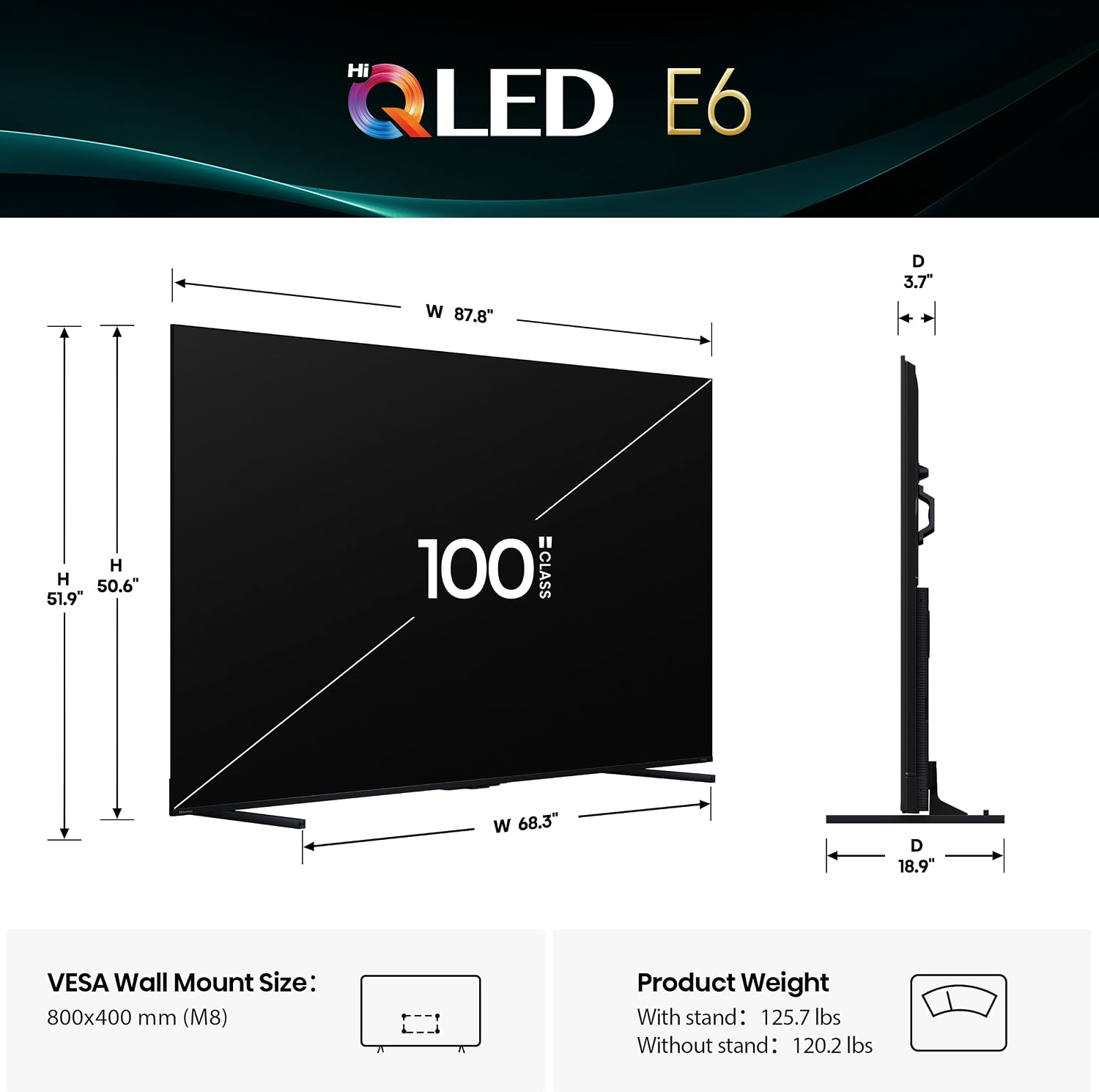Detalle de Hisense QLED TV 100-inch