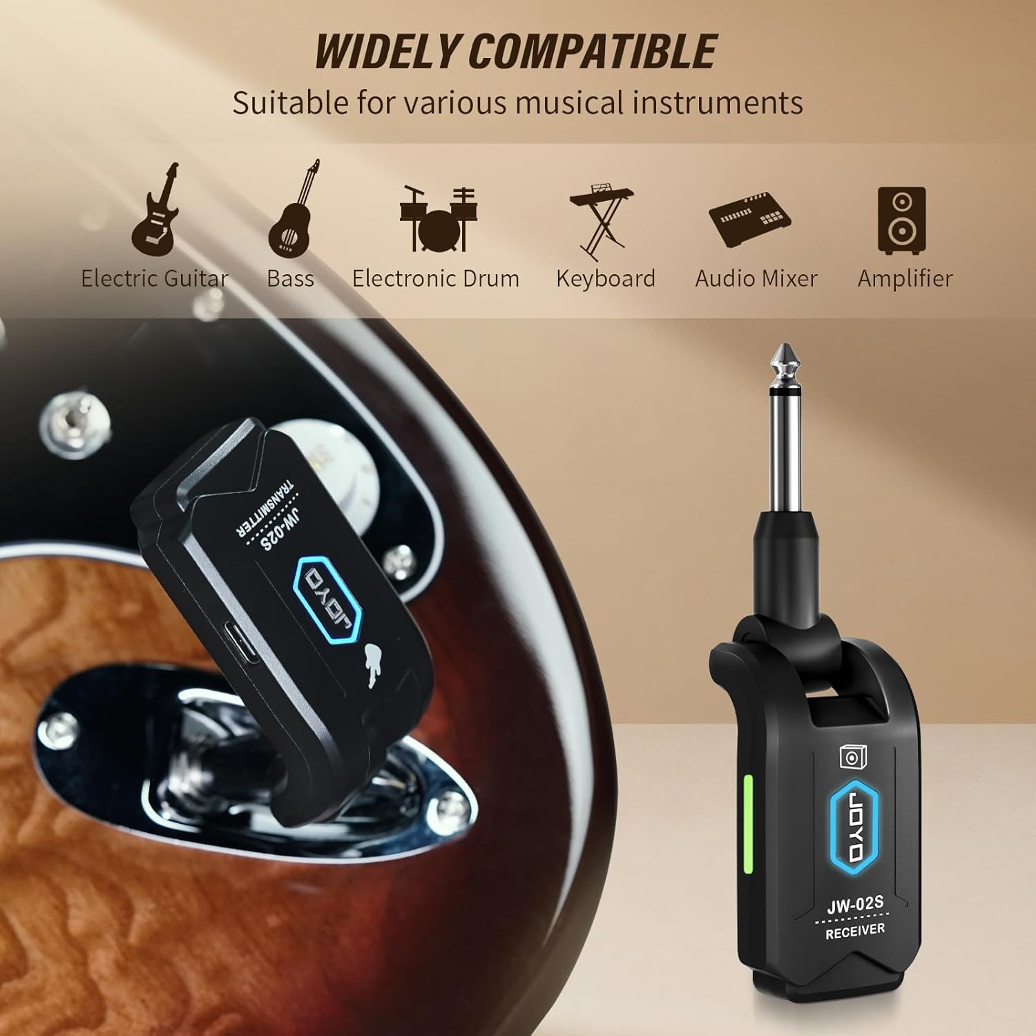 Detalle de JOYO Wireless Guitar System JW-02S