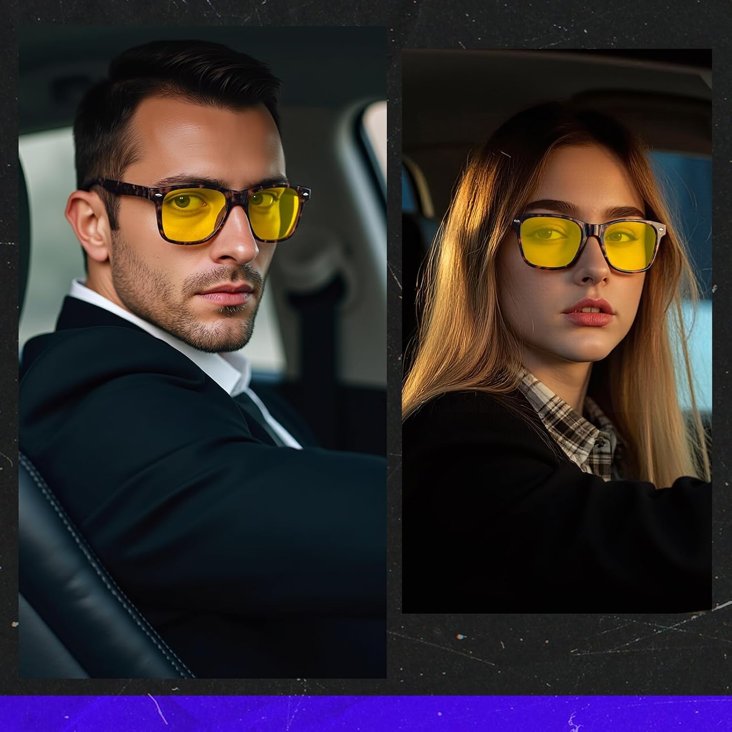 Detalle de Ulknyss Polarised Night Driving Glasses with Yellow-Tinted Lenses