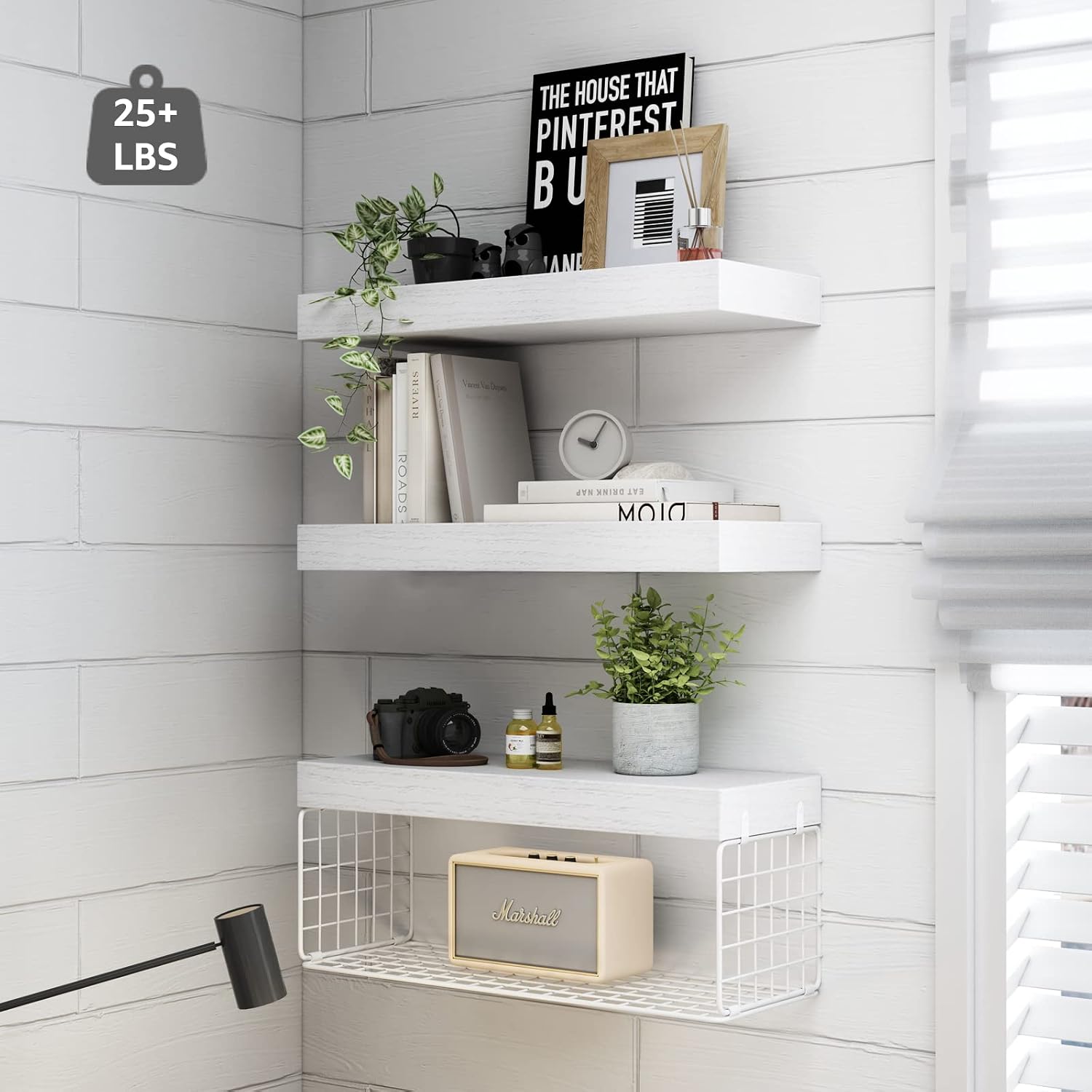 Detalle 2 de QEEIG Bathroom Shelves Set of 3