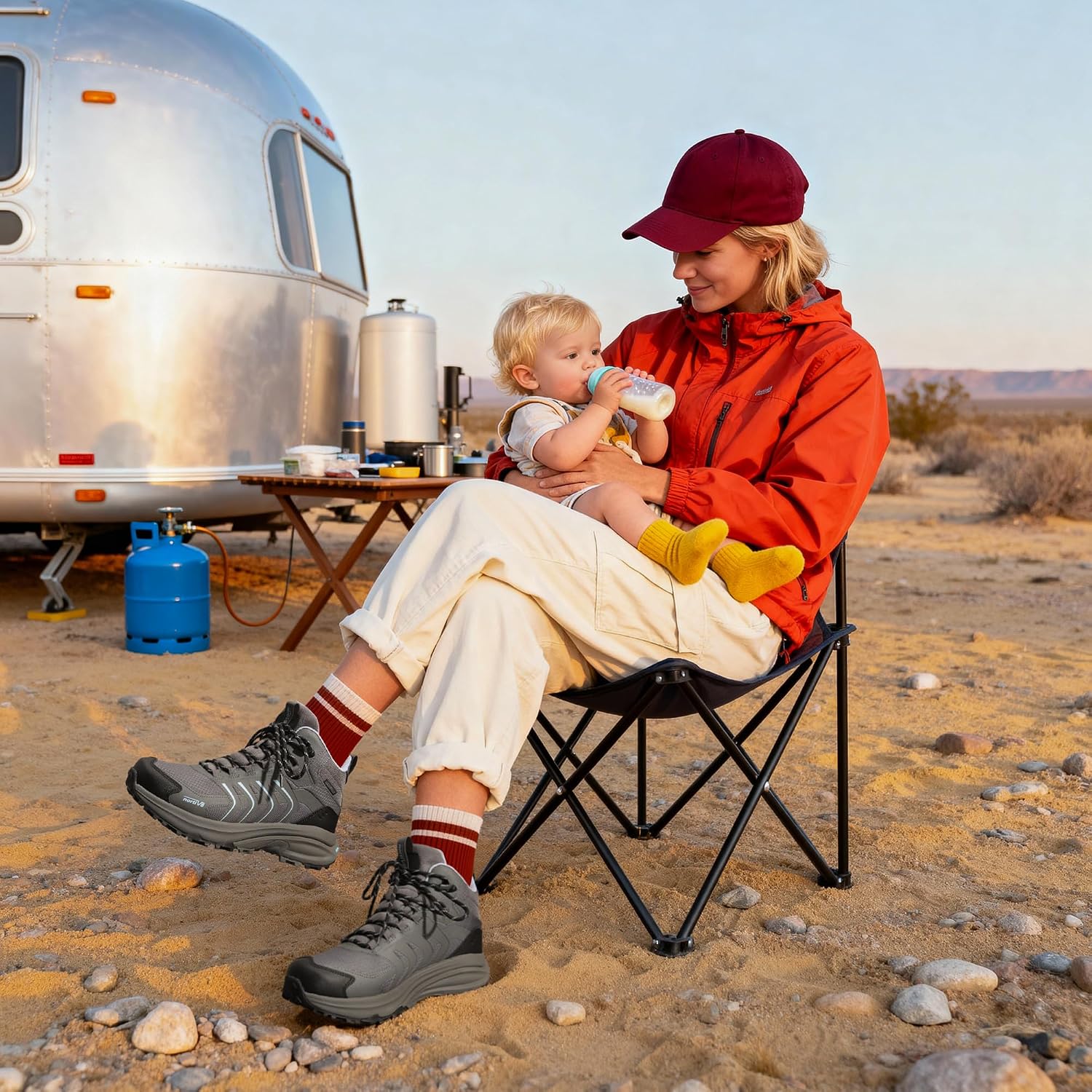 Detalle de NORTIV 8 Wanderschuhe Damen – Wasserdicht, Leicht und Vielseitig für Outdoor-Touren
