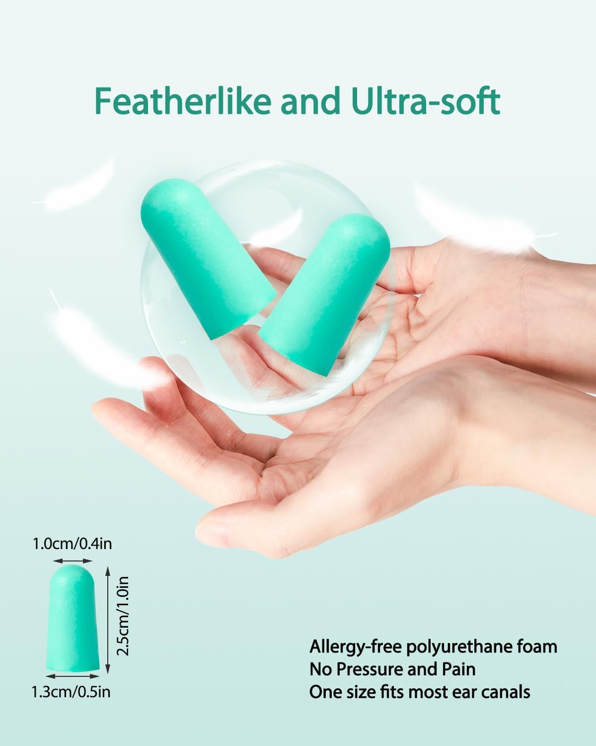 Detalle de VeoryFly soft foam earplugs, 38 dB