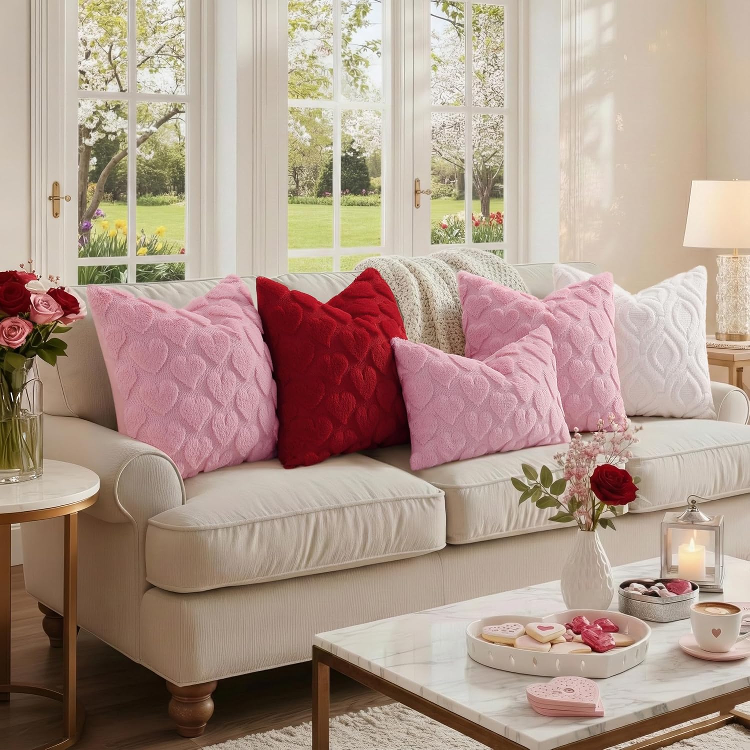 Thumbnail 5 de decorUhome Faux Fur Pillow Covers 18x18