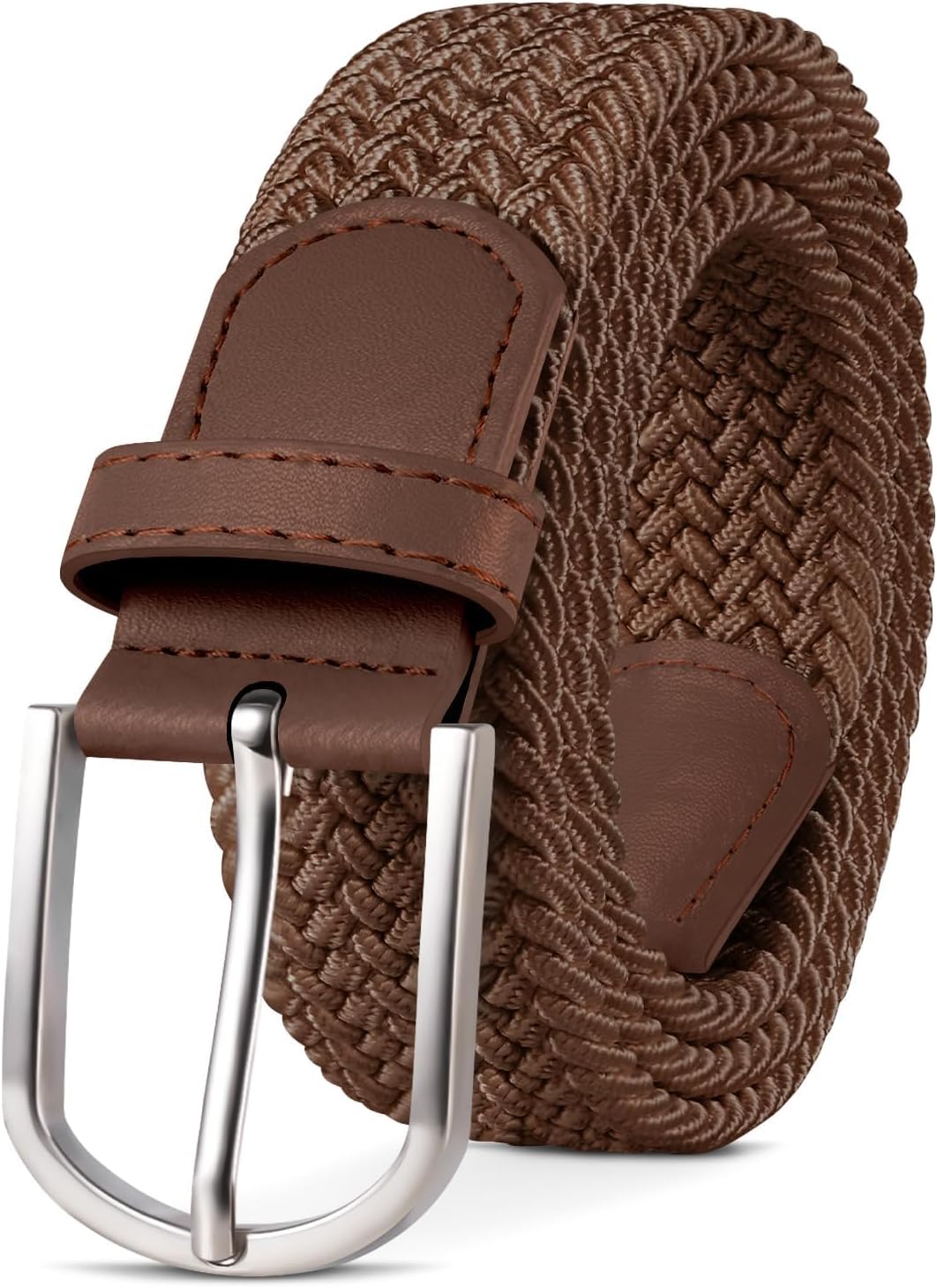Detalle de TANGCHAO Cinturón elástico trenzado para jeans