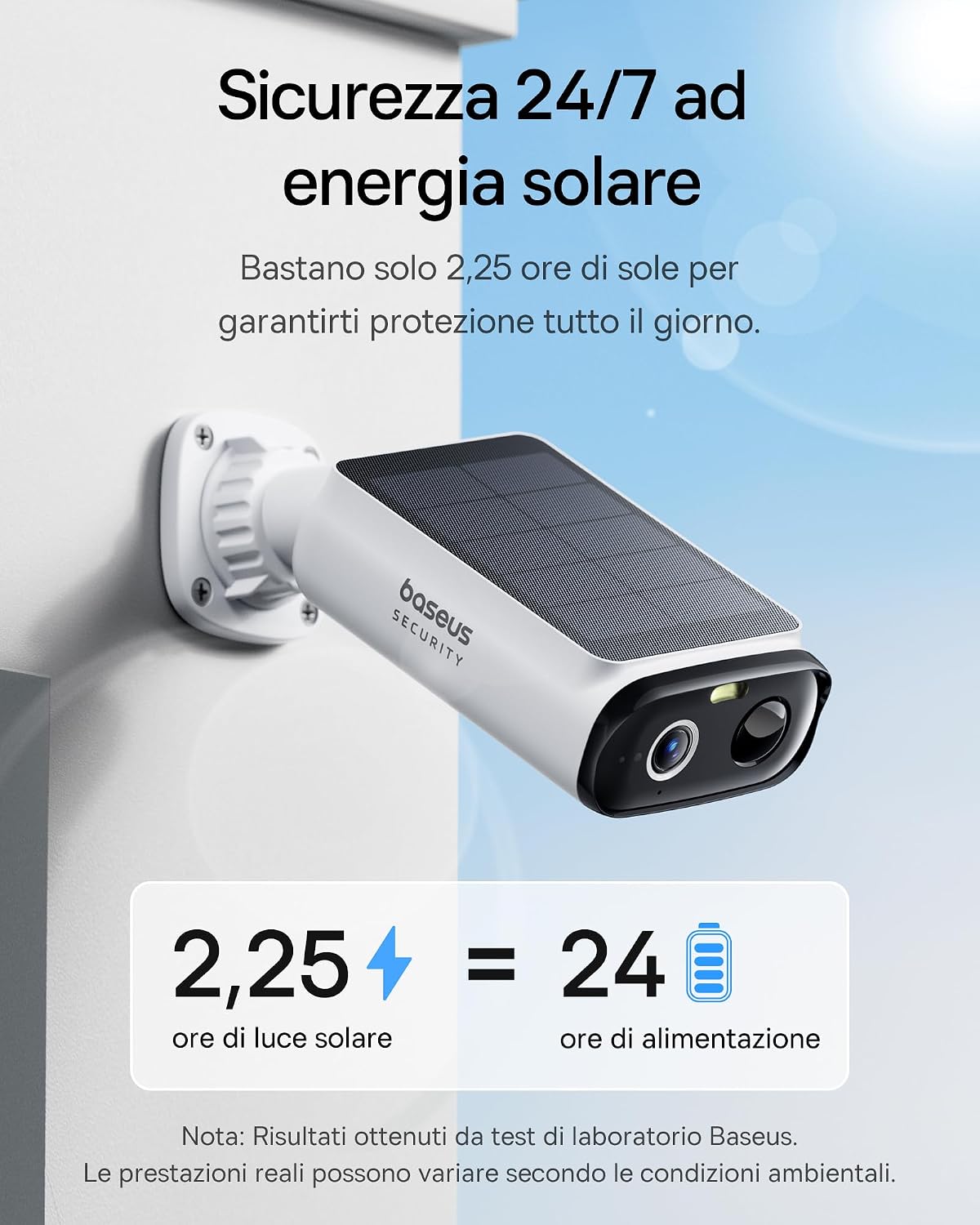 Detalle 2 de Baseus Security S1 Lite 2K telecamera solare 4pz
