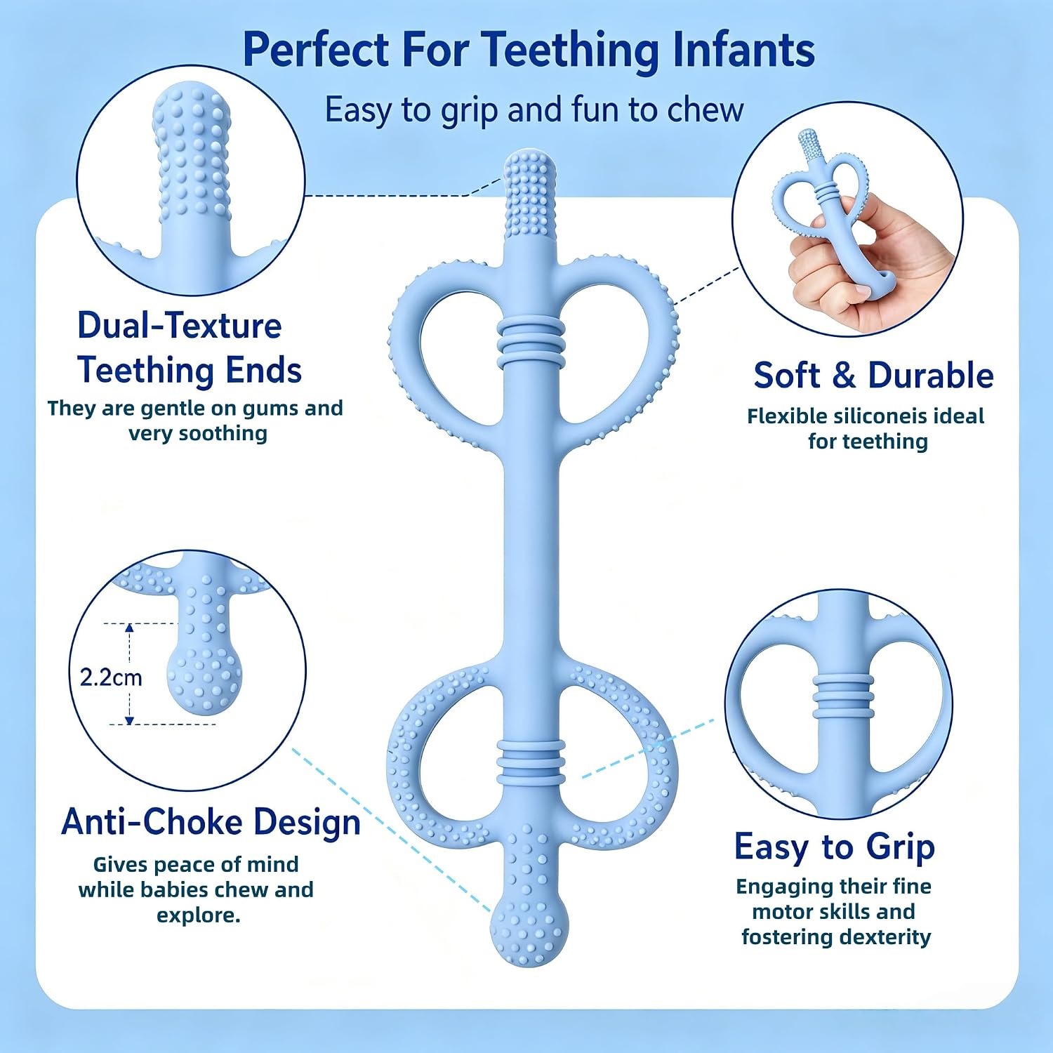 Detalle 2 de MACLUD Silicone Teething Tubes, 3-Pack