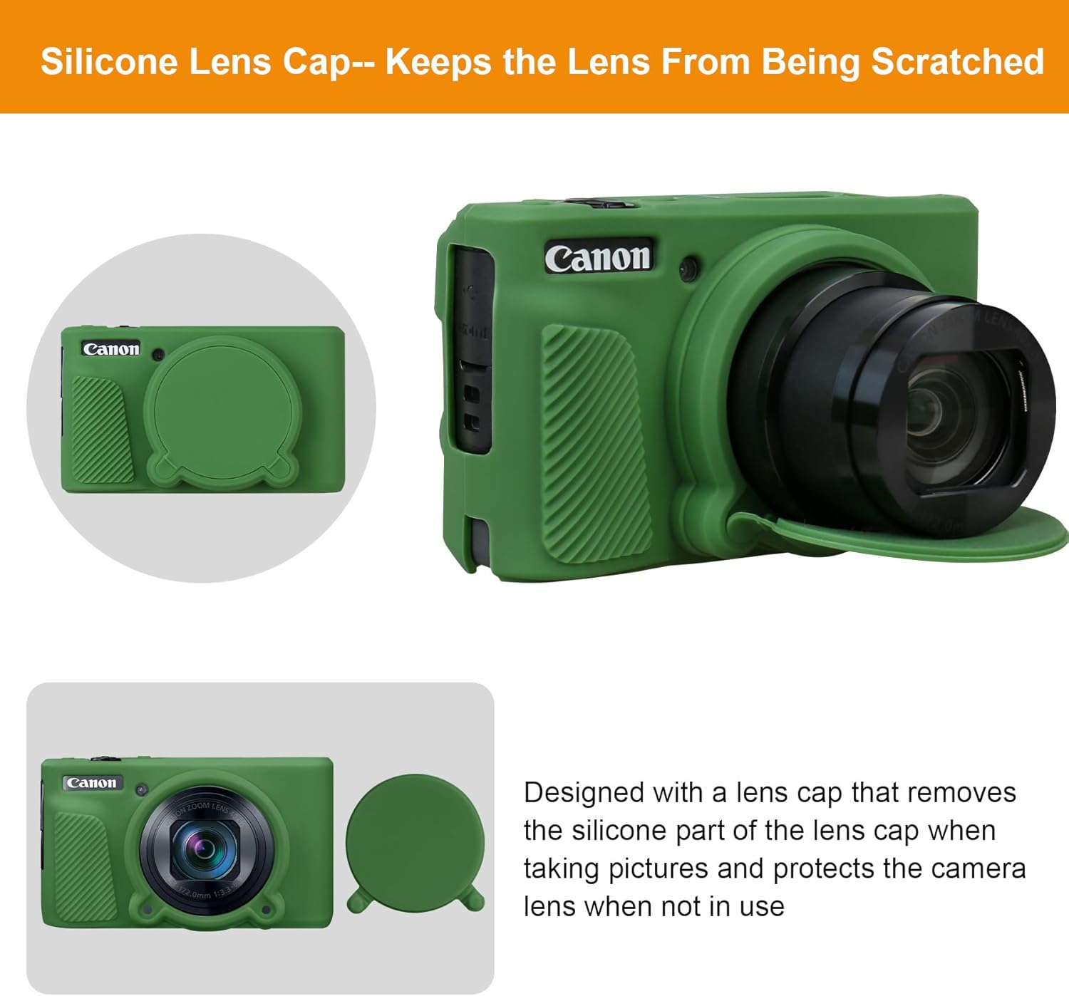 Detalle de Elonbo SX740 camera case in green