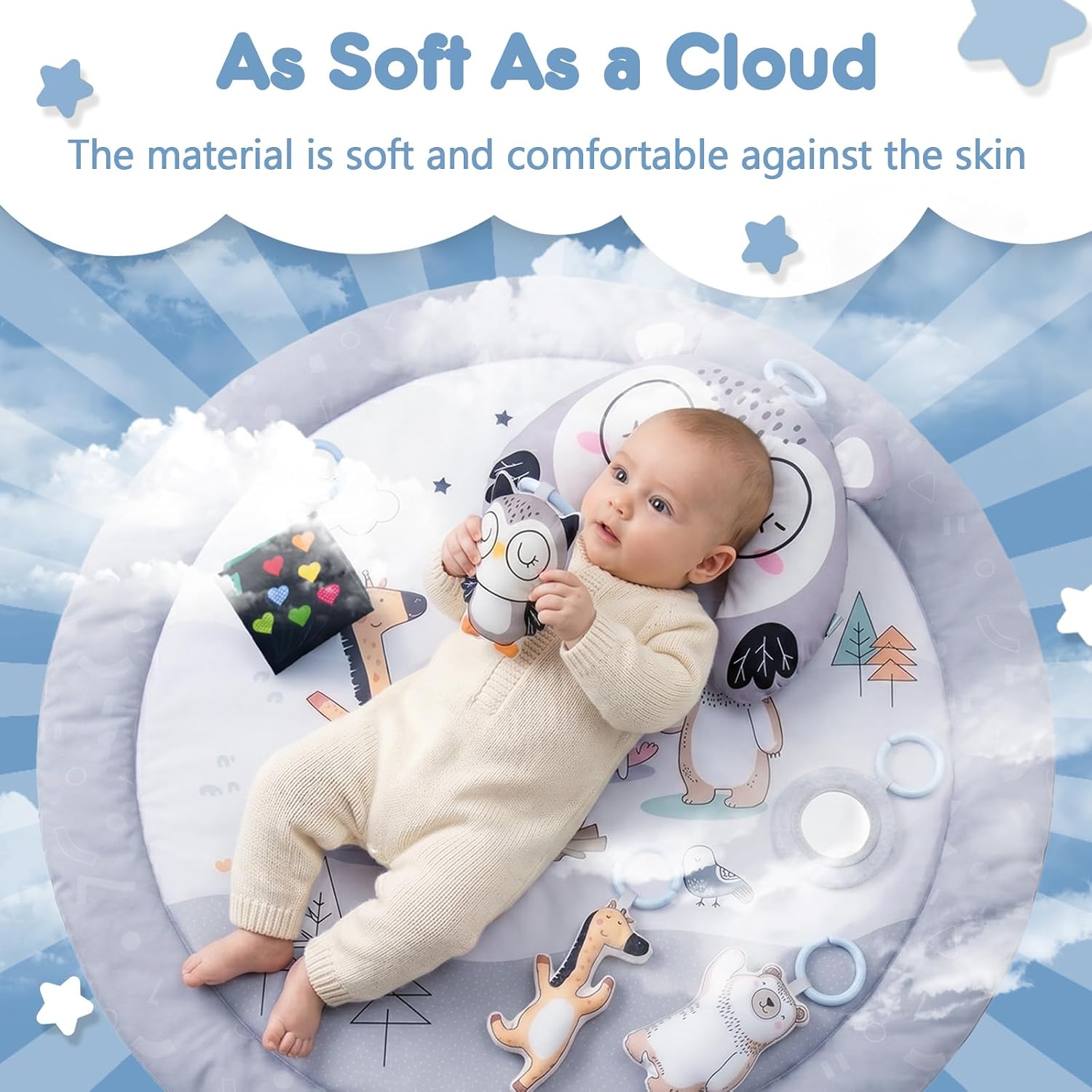Thumbnail 6 de Baby Play Mat, Activity Play Gym Mat with Hanging Toys and Tummy Time Pillow