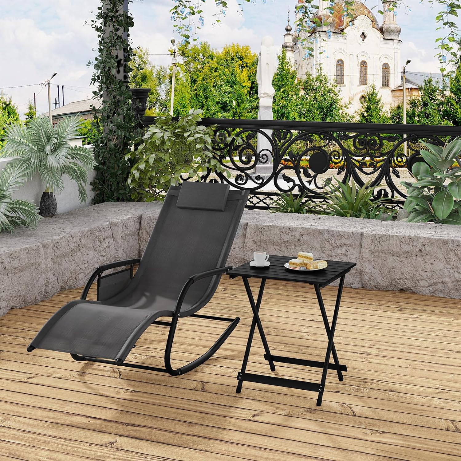 Thumbnail 4 de WOLTU klappbarer Campingtisch aus Aluminium (50,5 × 59,5 × 47 cm) in Schwarz