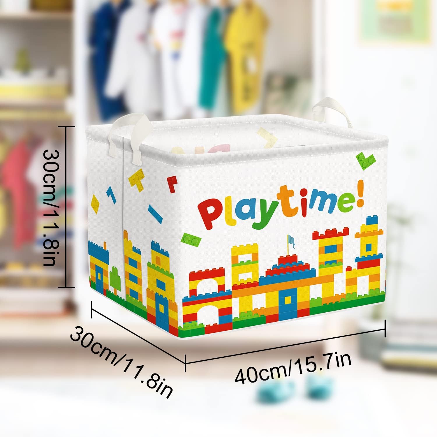 Thumbnail 6 de Clastyle Studie Kinder-Wäschekorb mit Henkel, faltbar (40x30x30 cm) – Aufbewahrung für Babyzimmer & Spielzeit