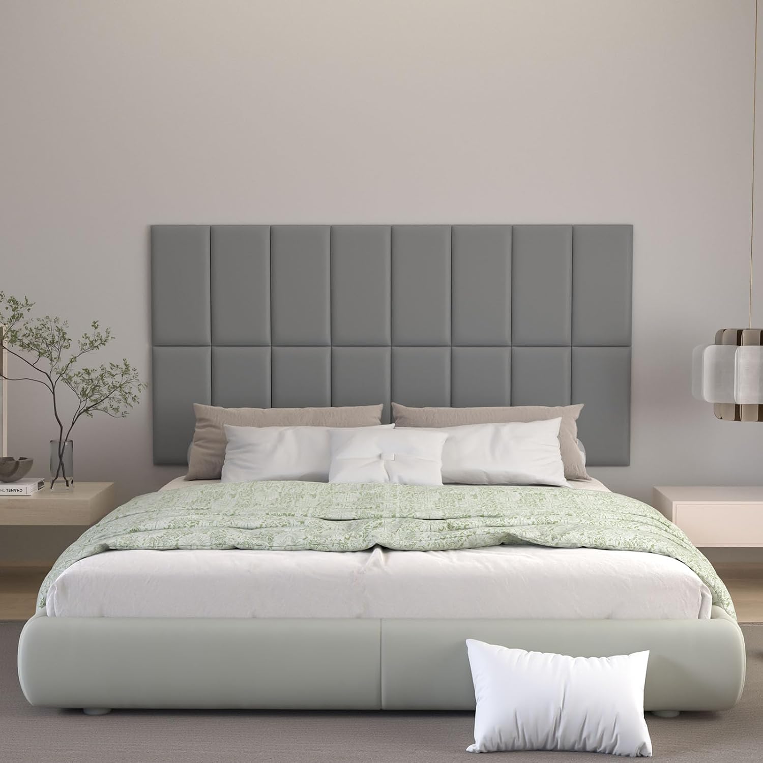 Detalle 2 de Greymond Upholstered Wall Panels, 7.8" x 15.7