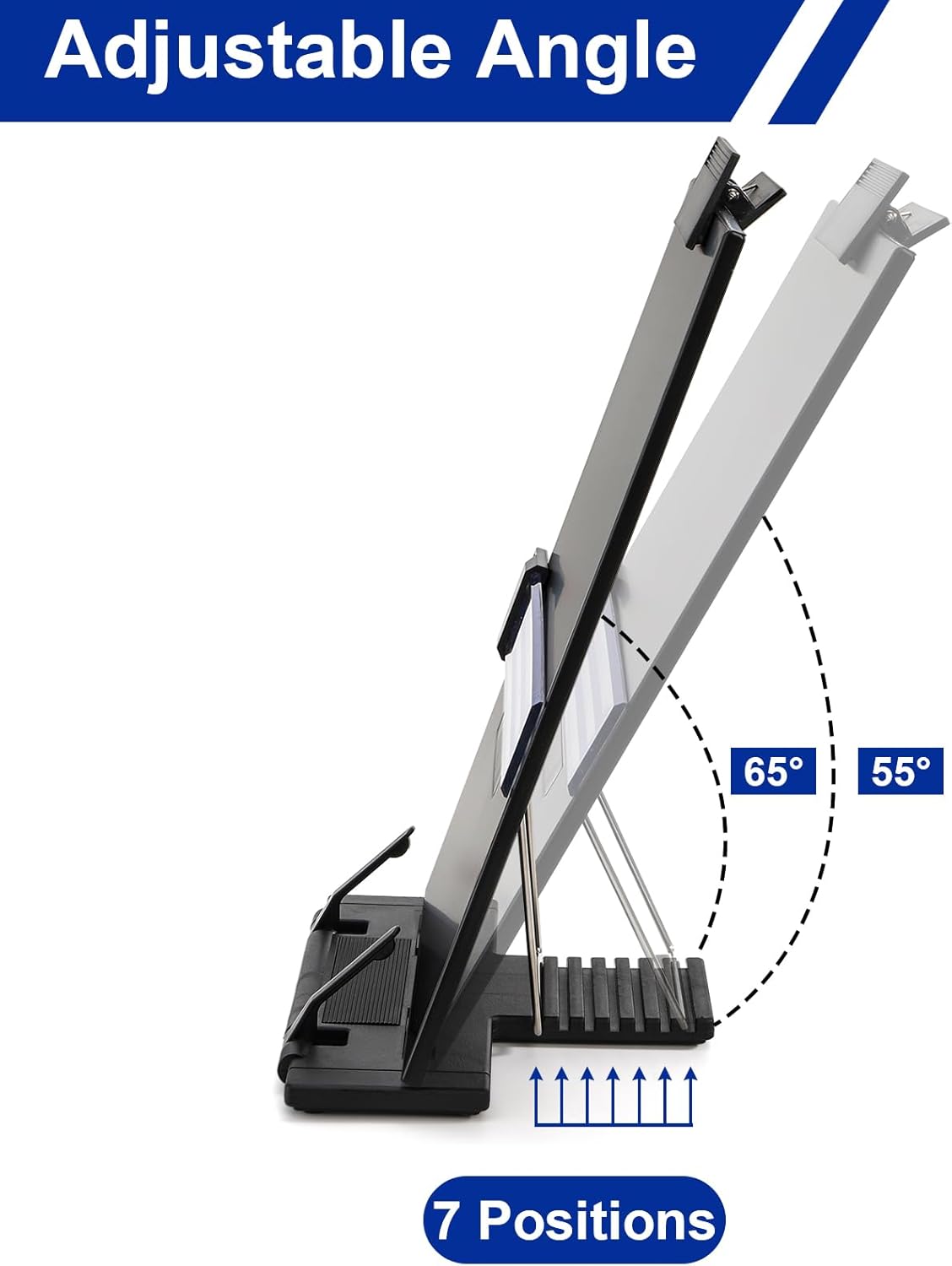 Thumbnail 2 de Lawei confezione da 2 portadocumenti da scrivania con clip regolabile e guida per linea per A4