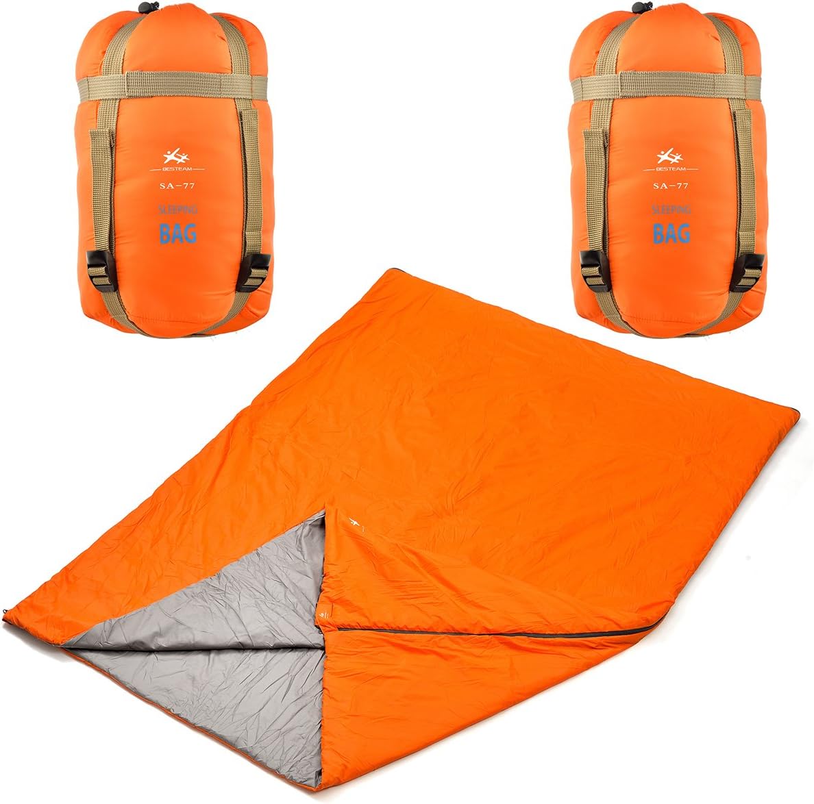 Thumbnail 2 de Agemore Ultra-light Warm Weather Rectangular Sleeping Bag – 75" L x 30" W for All Ages