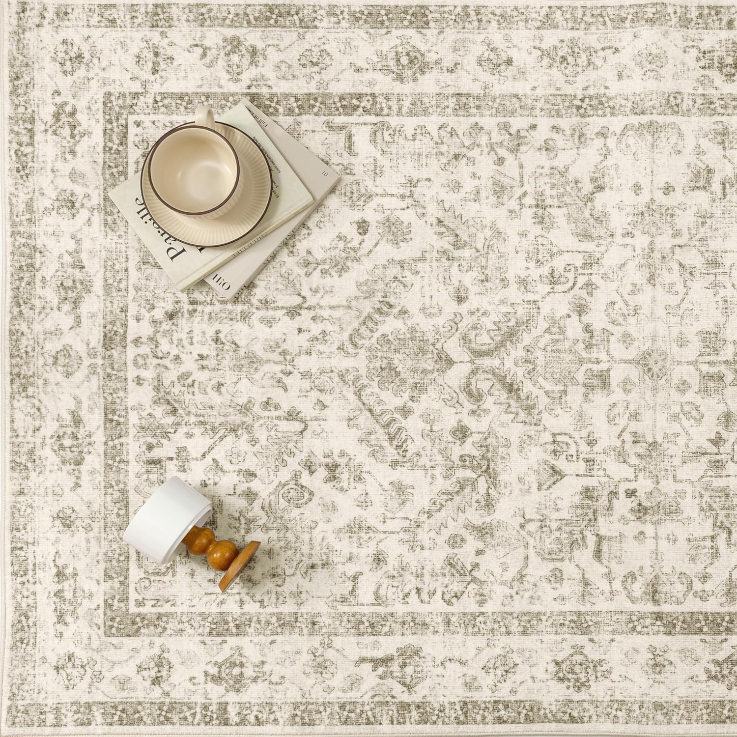 Thumbnail 5 de PureCozy Vintage Alfombra Pasillo 60x180 cm Beige