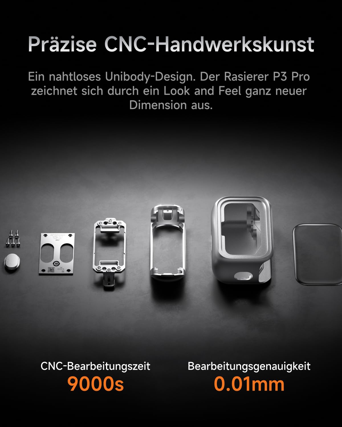 Detalle de Laifen P3 Pro Rasierer Herren – Elektrorasierer mit 12.000 Schnitten/min und IPX7