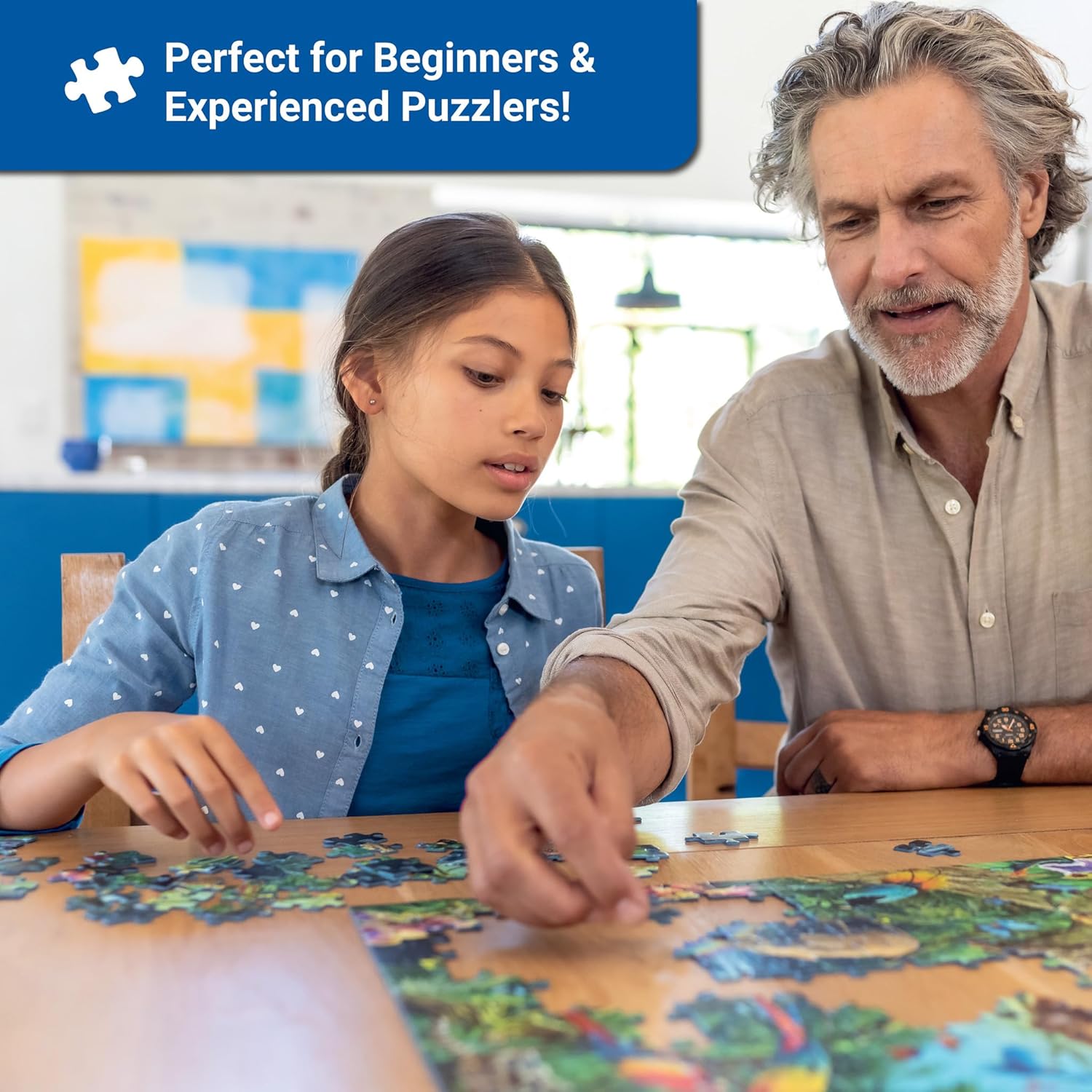 Detalle de Ravensburger Puzzle 12000813 – Gigantisches Drachenfest zur Tages- und Nachtstunde, 5000 Teile
