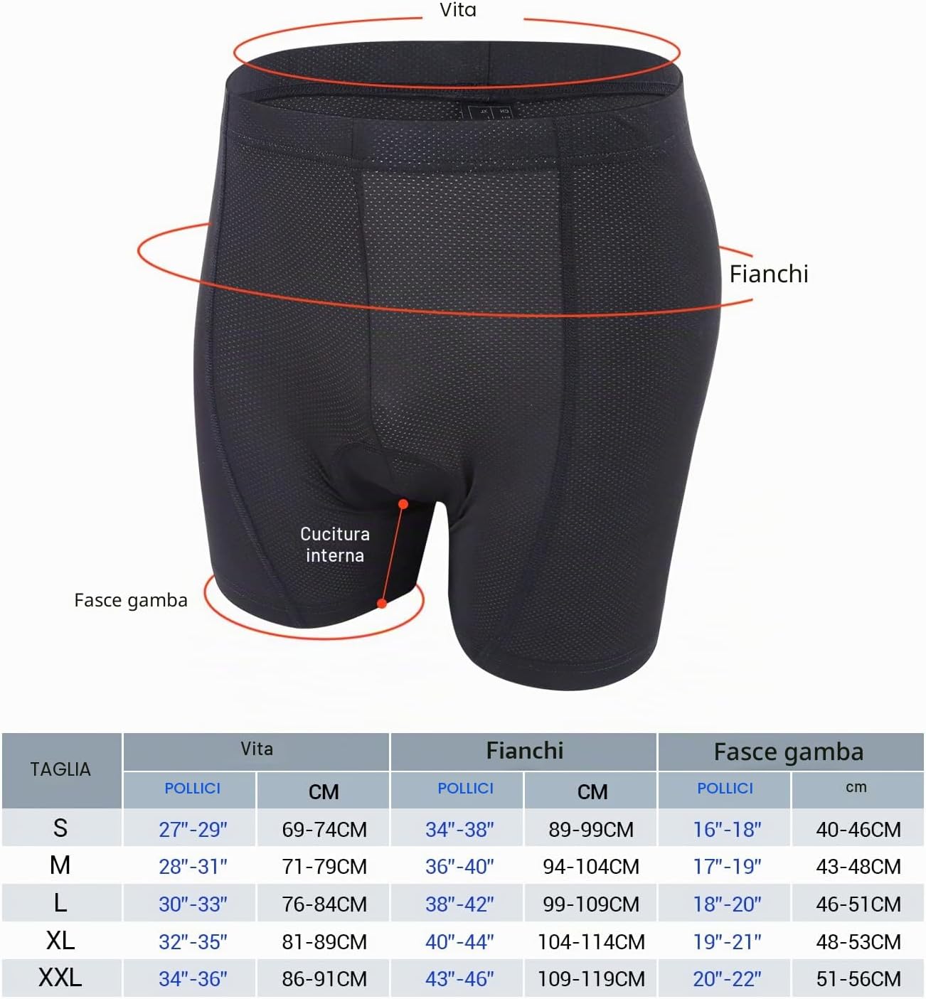 Detalle de Sportneer Pantaloncini da Ciclismo da Donna con Gel 3D – Taglia S a XXL, imbottitura e design femminile