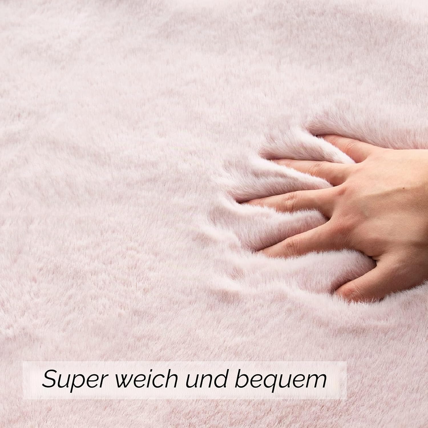 Thumbnail 4 de ORINOVA Teppich Schlafzimmer Flauschig Rosa 90x150 cm – Kunstfell Bettvorleger