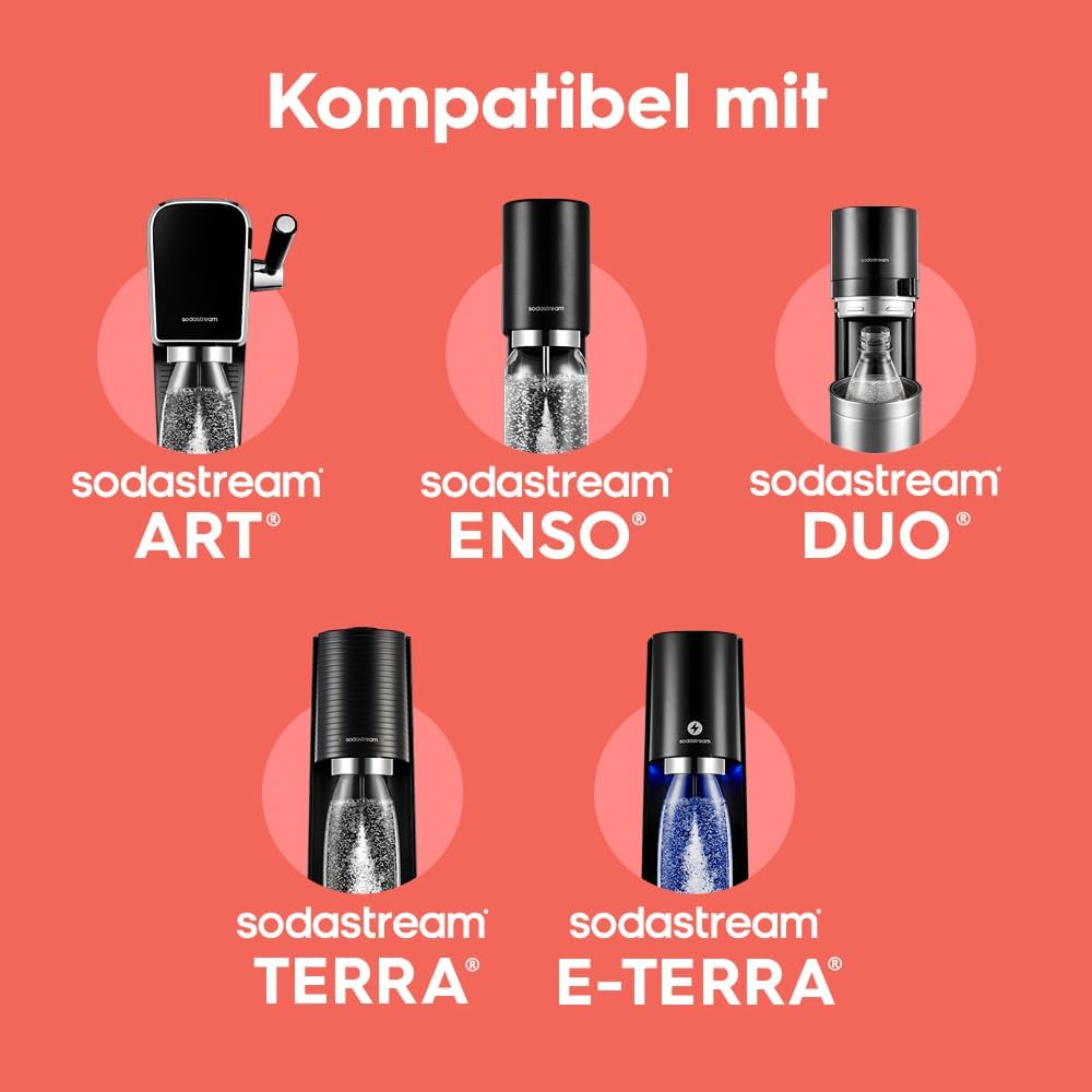 Detalle 2 de SodaStream Fizz & Go Cool Edelstahl 0,9 l doppelwandige Sprudelgetränkeflasche (Papaya)