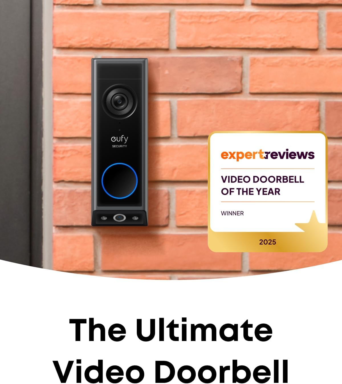 Detalle 2 de eufy Security Video Doorbell E340: Dual Cameras, 2K HD, Battery or Wired, No Subscriptions