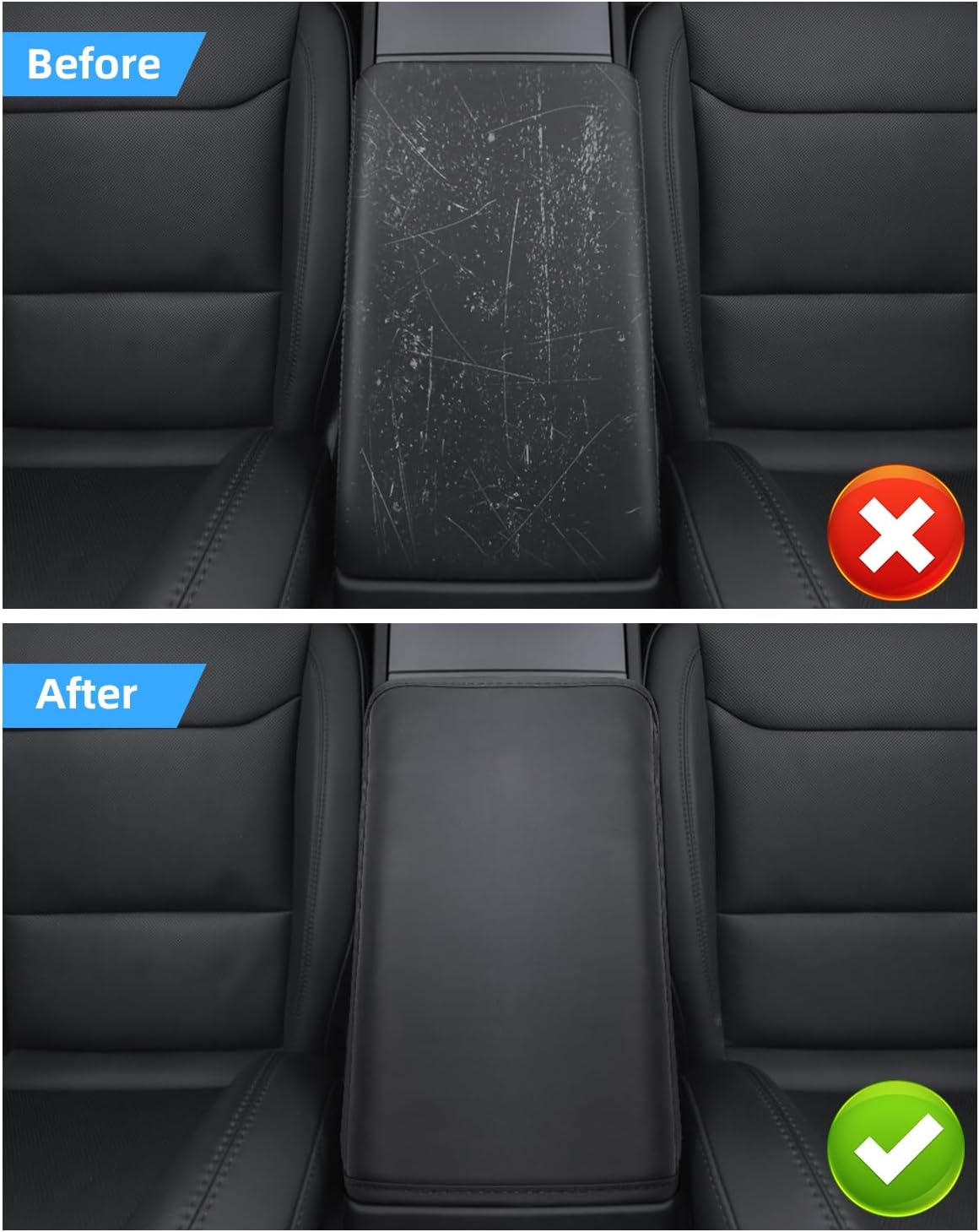 Detalle 2 de LANGBEAN Armlehnenabdeckung Tesla Model 3 Highland