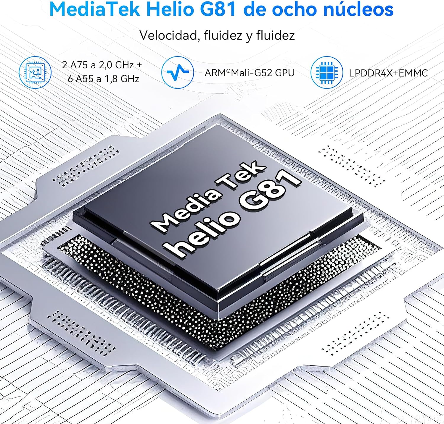 Thumbnail 3 de Blackview Color6 Smartphone 24GB/256GB Celestial Blue