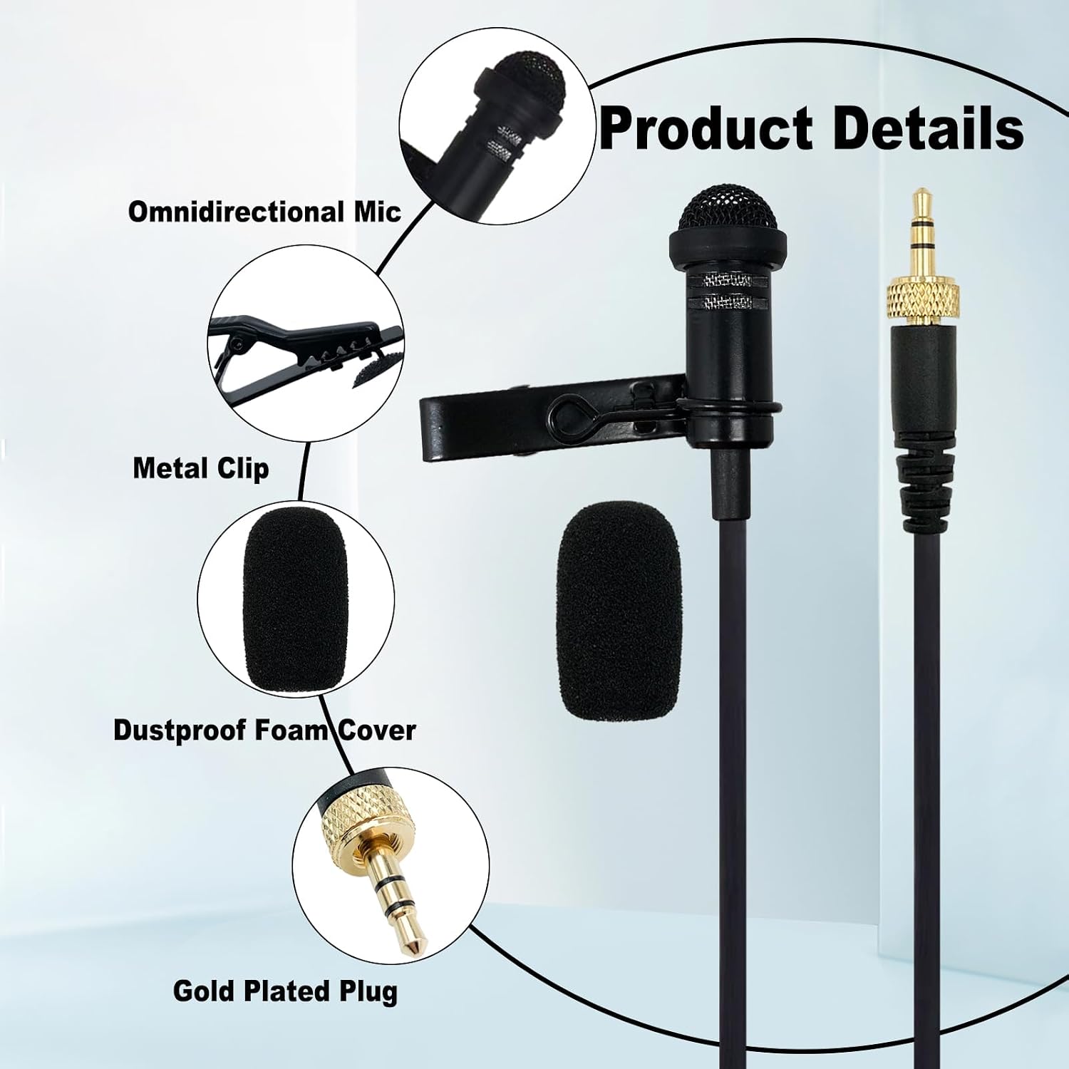Thumbnail 5 de SPTSSWET Lavalier Mikrofon für Sennheiser 5 ft