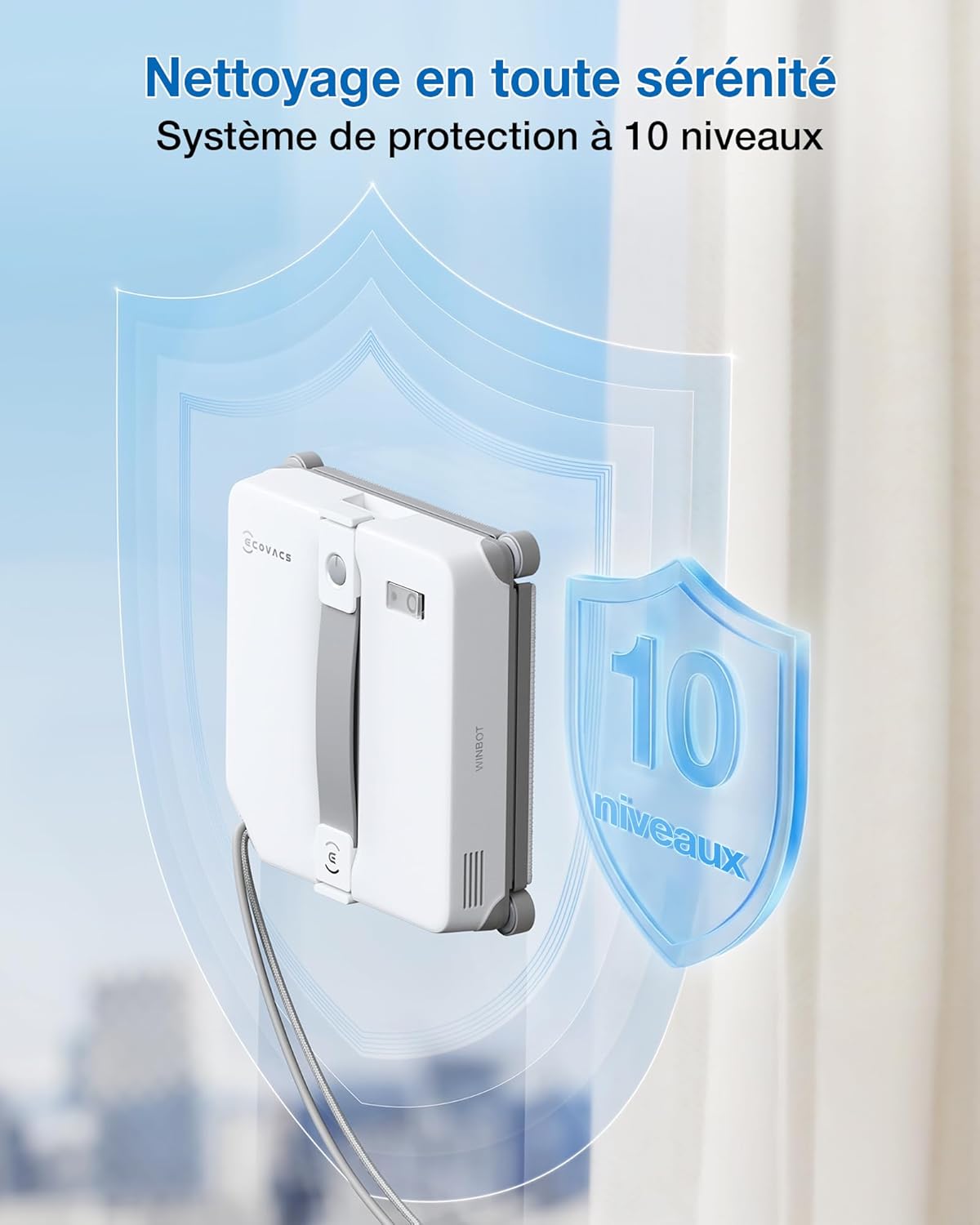 Thumbnail 5 de ECOVACS WINBOT Mini 2 — Robot Nettoyeur de Vitres ultra-mince, navigation intelligente et sprays ultrasoniques