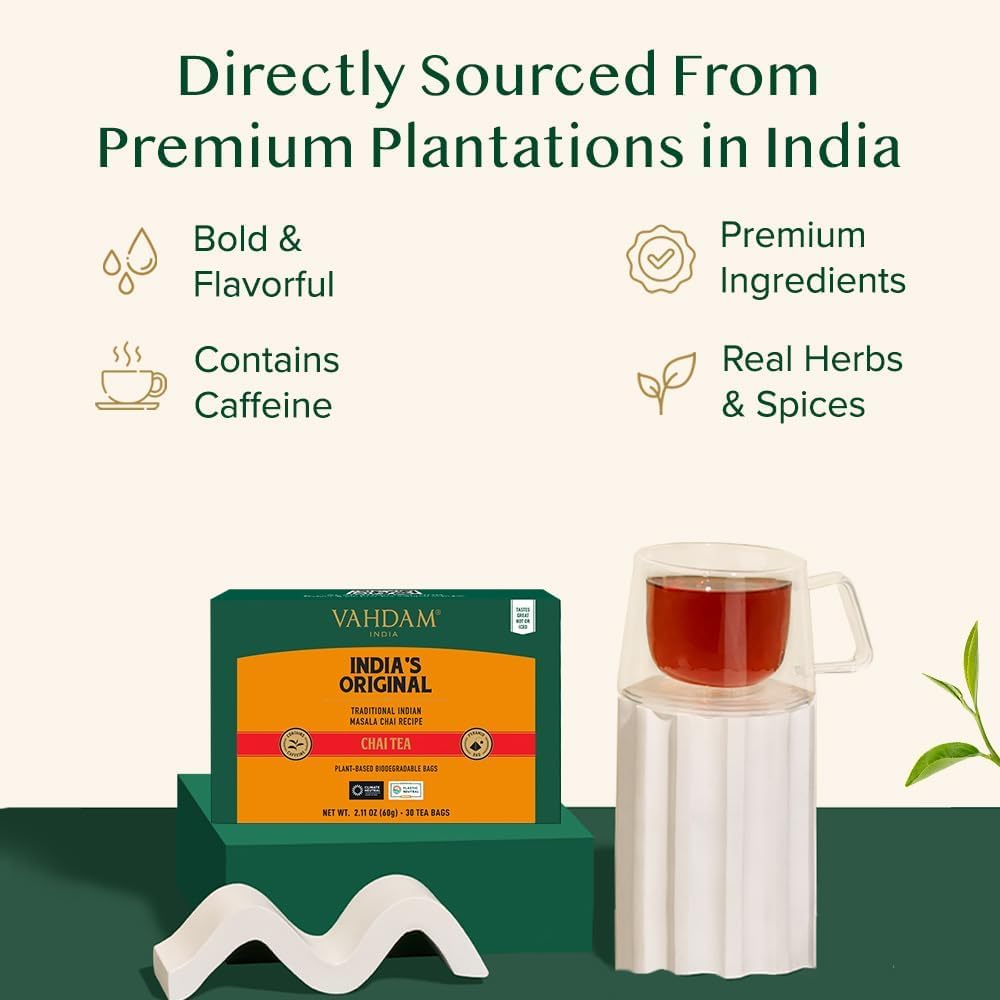Thumbnail 4 de VAHDAM Masala Chai Té ✨ 30 Piramidales, 100% Natural
