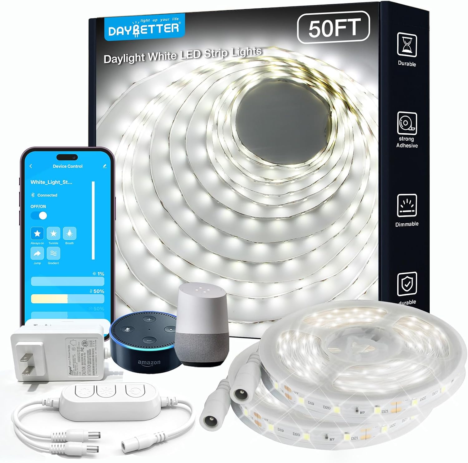 Detalle de DAYBETTER LED Strip Lights, 50 ft