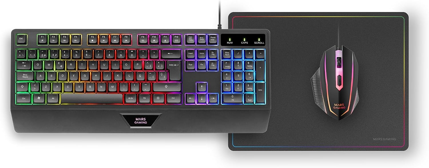 Thumbnail 5 de Mars Gaming MCP124 🎮 Combo Gaming Teclado, Ratón y Alfombrilla 3en1